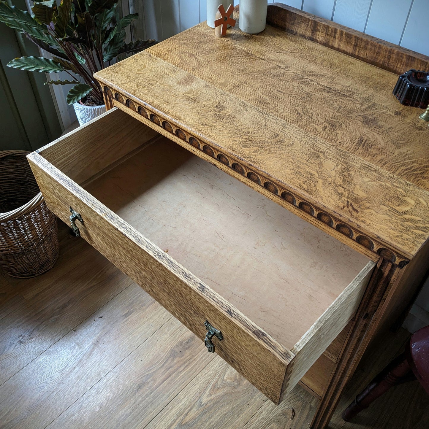 Small Vintage Oak Chest of Drawers