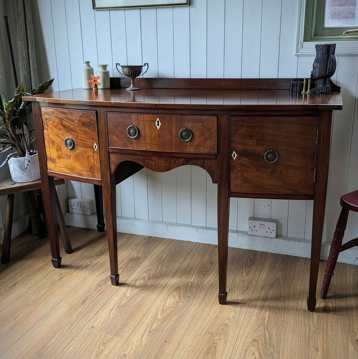 Antique Bow Front Sideboard