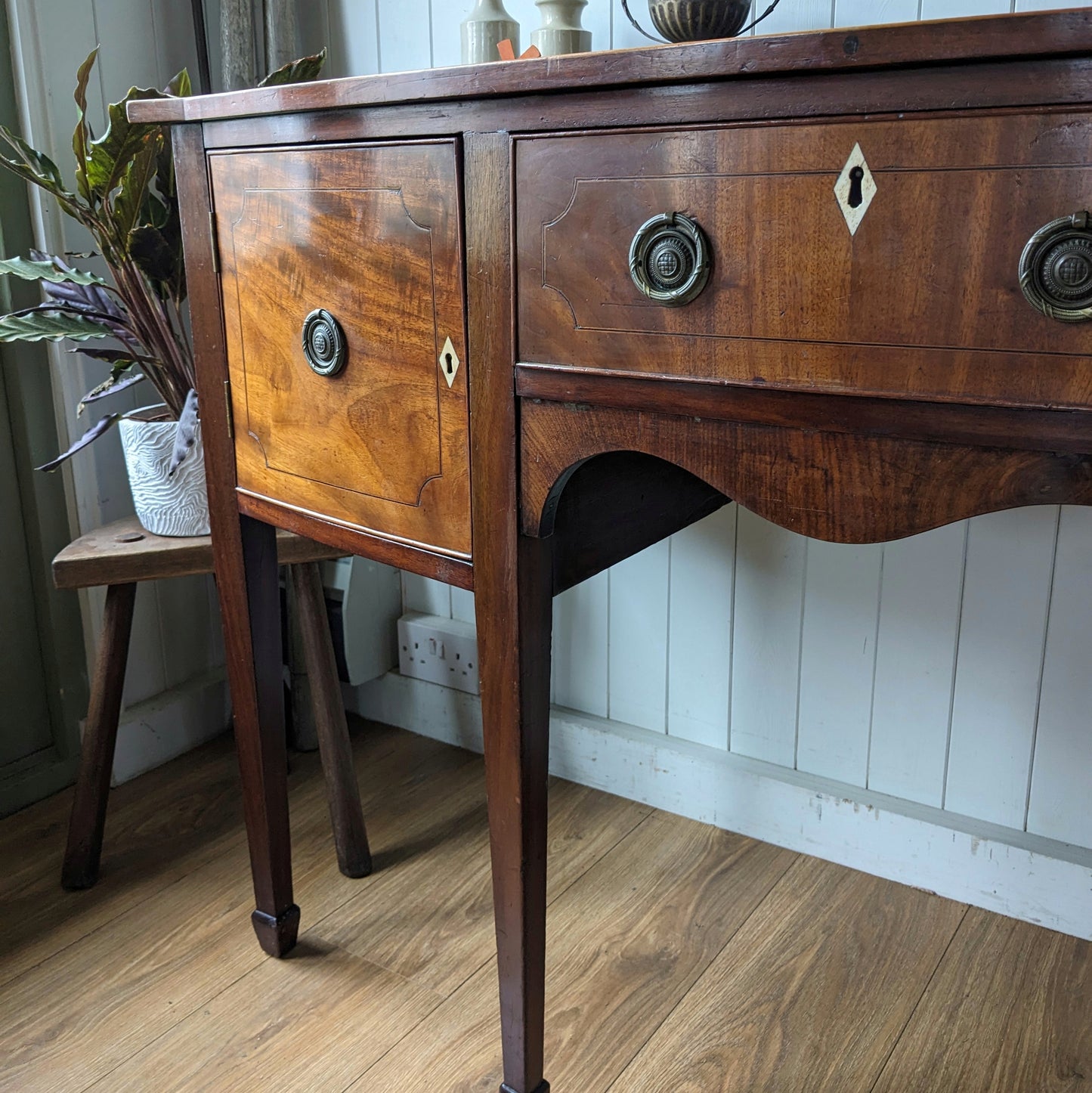 Antique Bow Front Sideboard