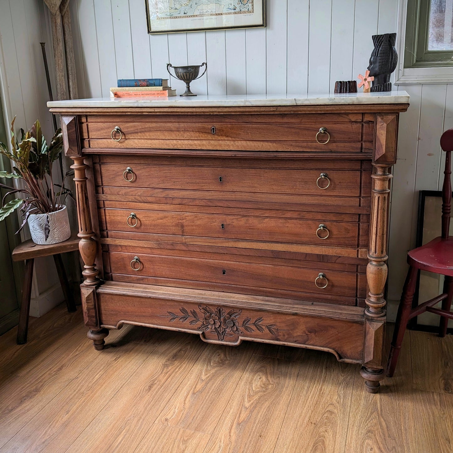 Antique Marble Top French Commode