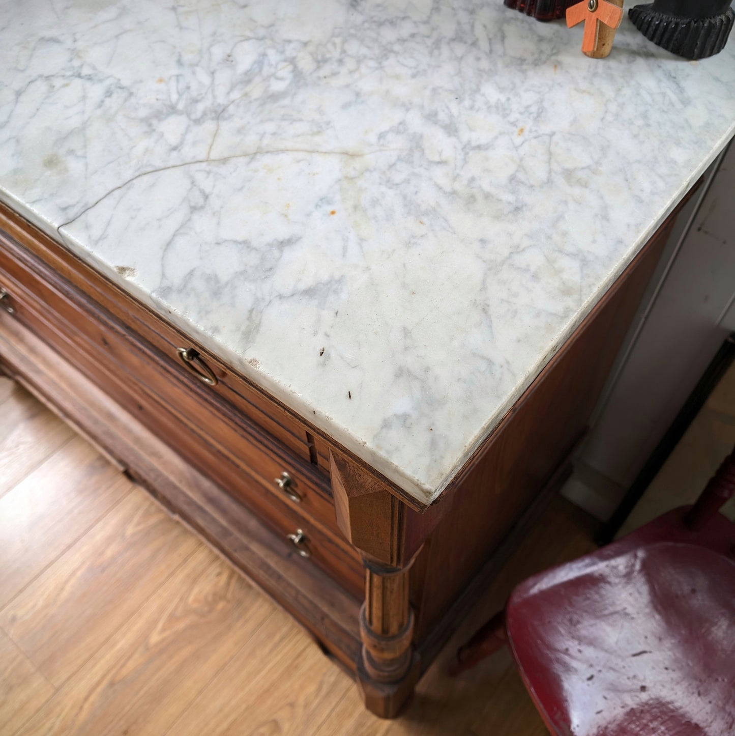 Antique Marble Top French Commode