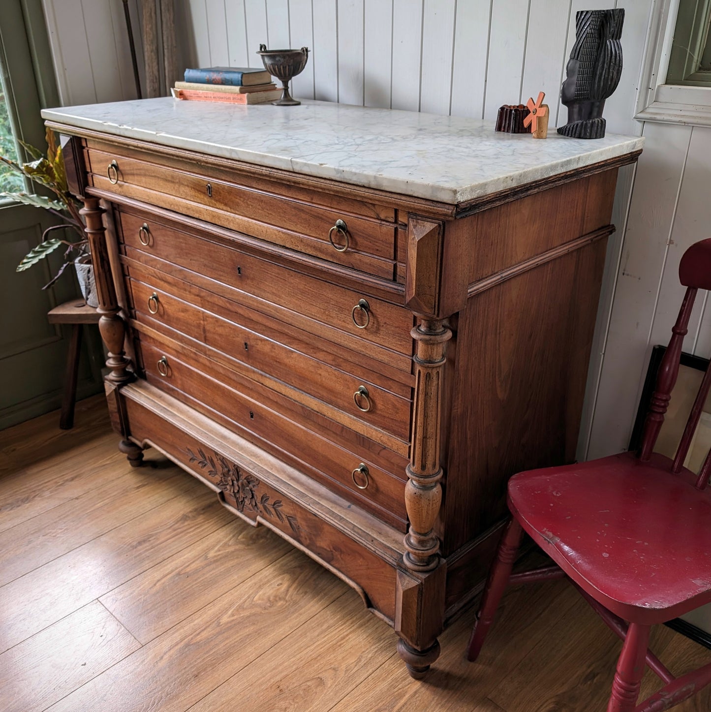 Antique Marble Top French Commode
