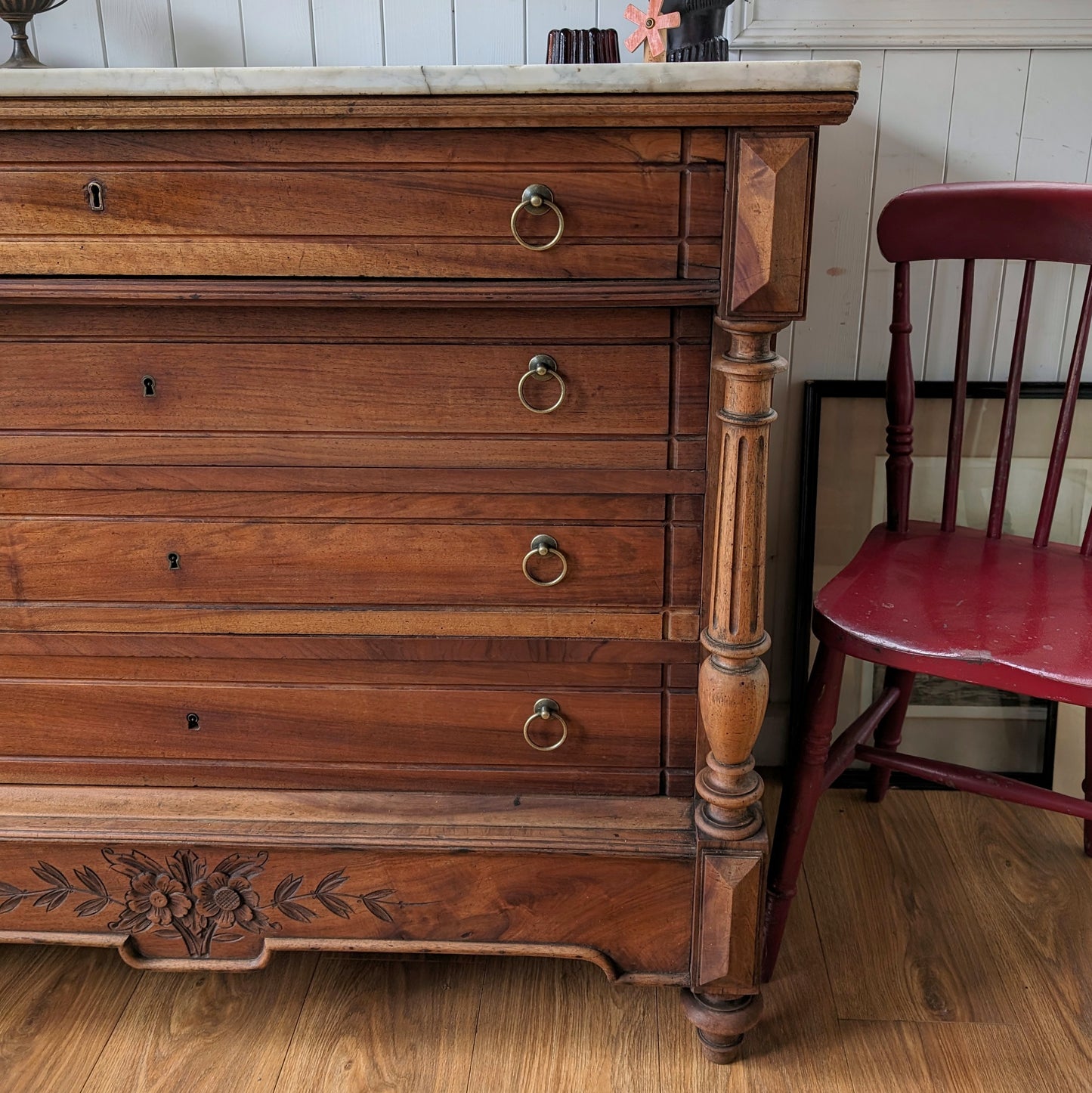 Antique Marble Top French Commode
