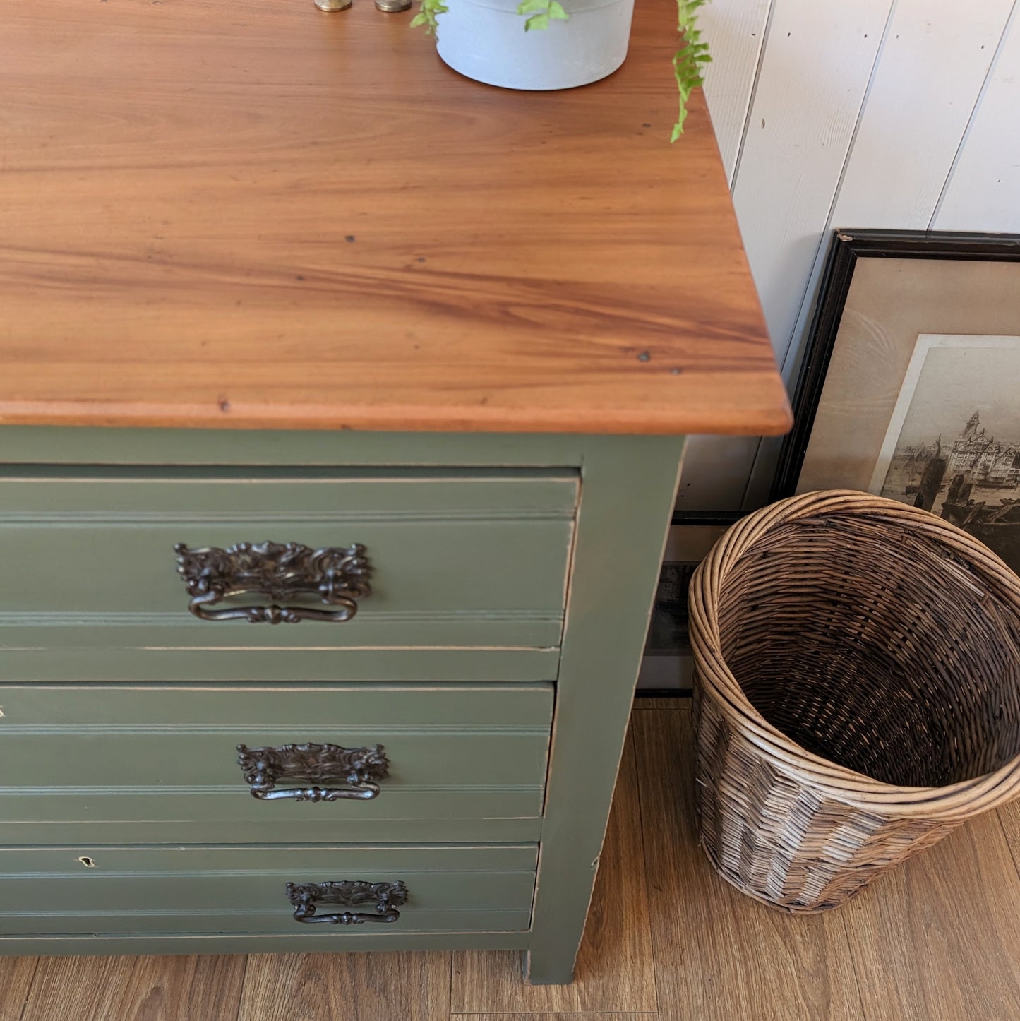 Small Antique Painted Chest of Drawers