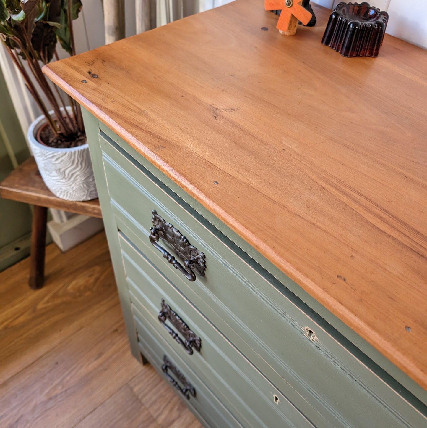 Small Antique Painted Chest of Drawers