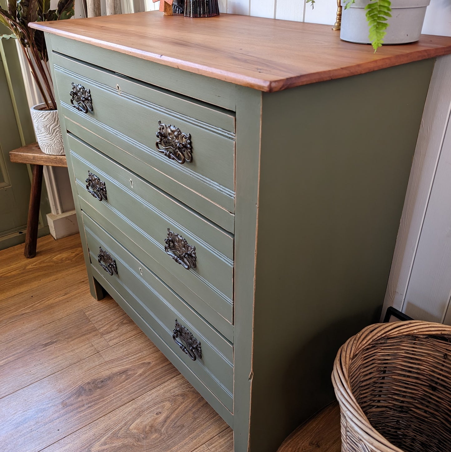 Small Antique Painted Chest of Drawers
