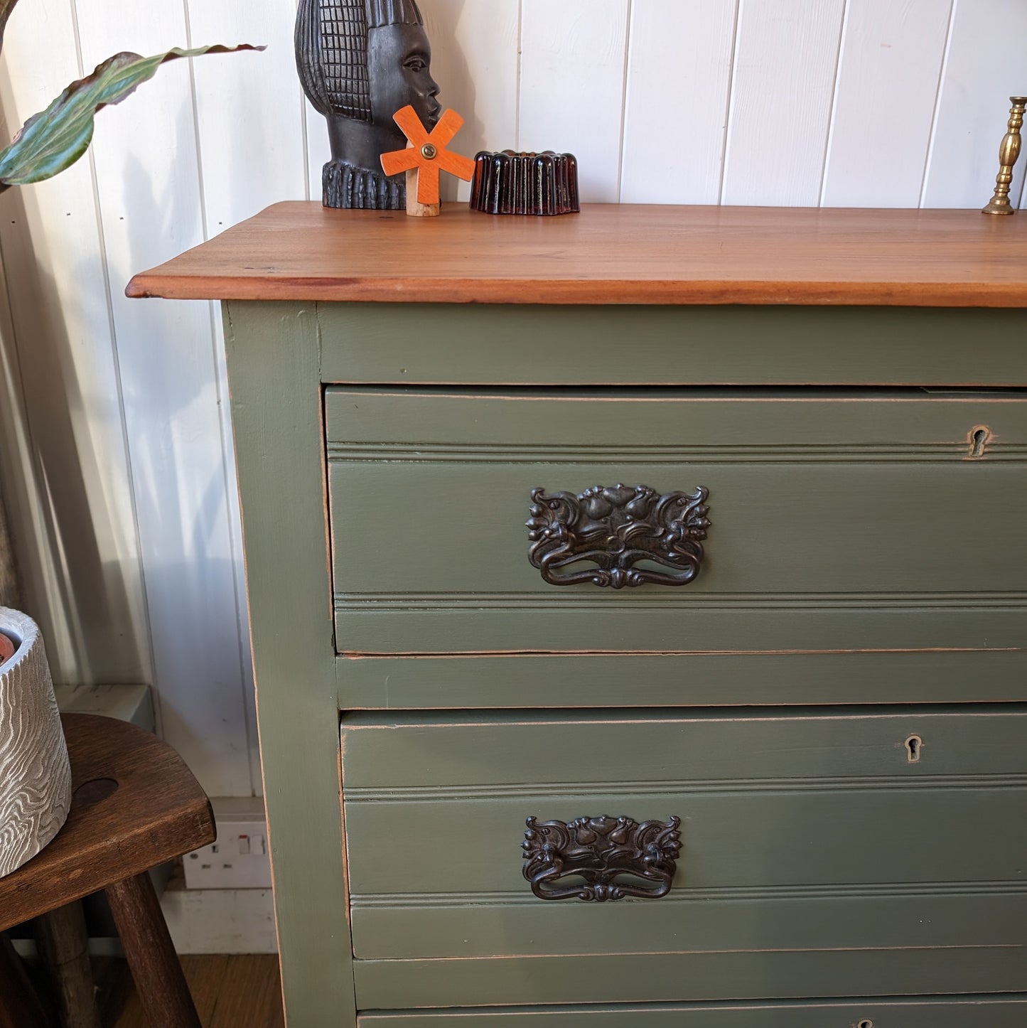 Small Antique Painted Chest of Drawers