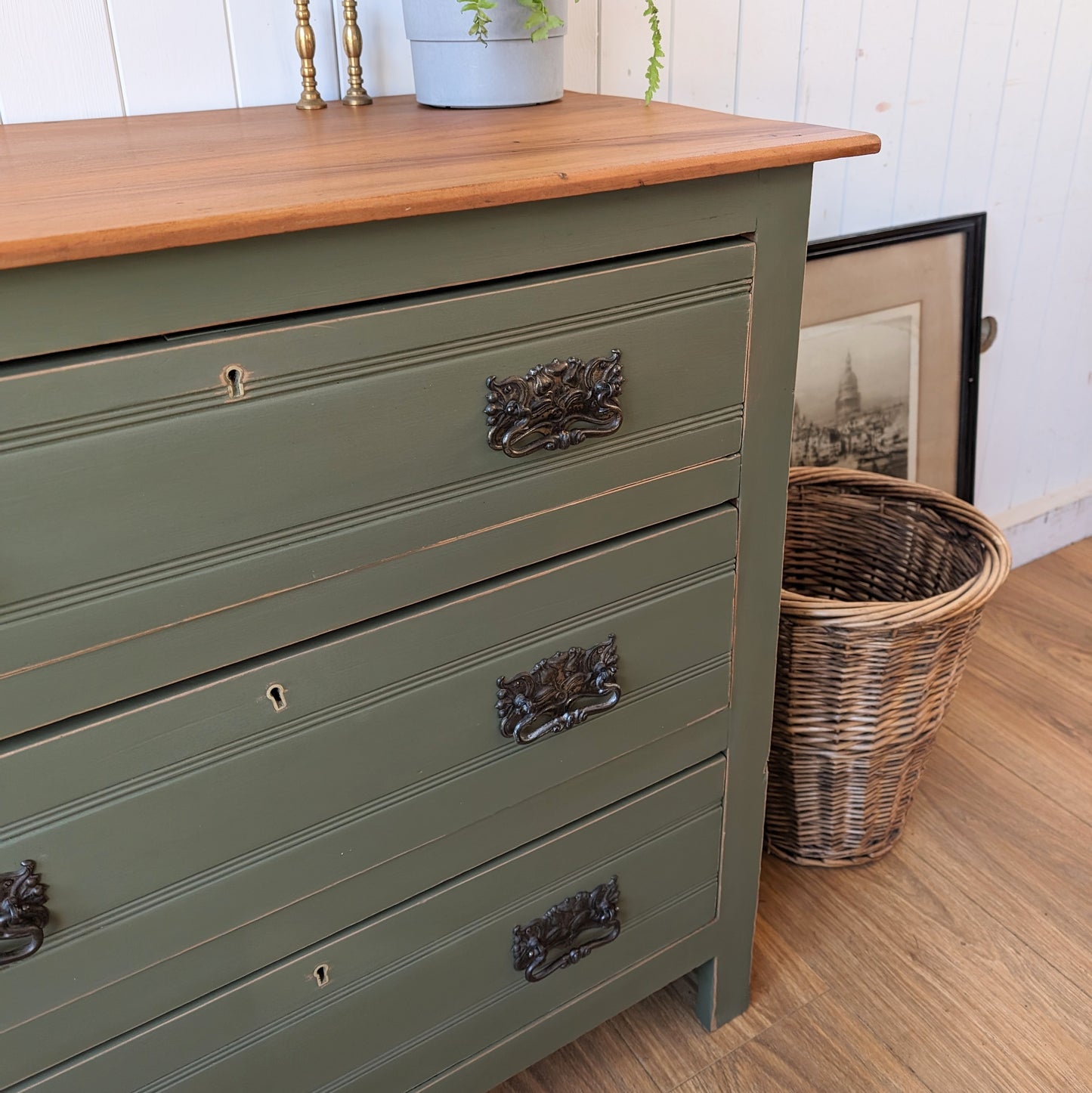 Small Antique Painted Chest of Drawers