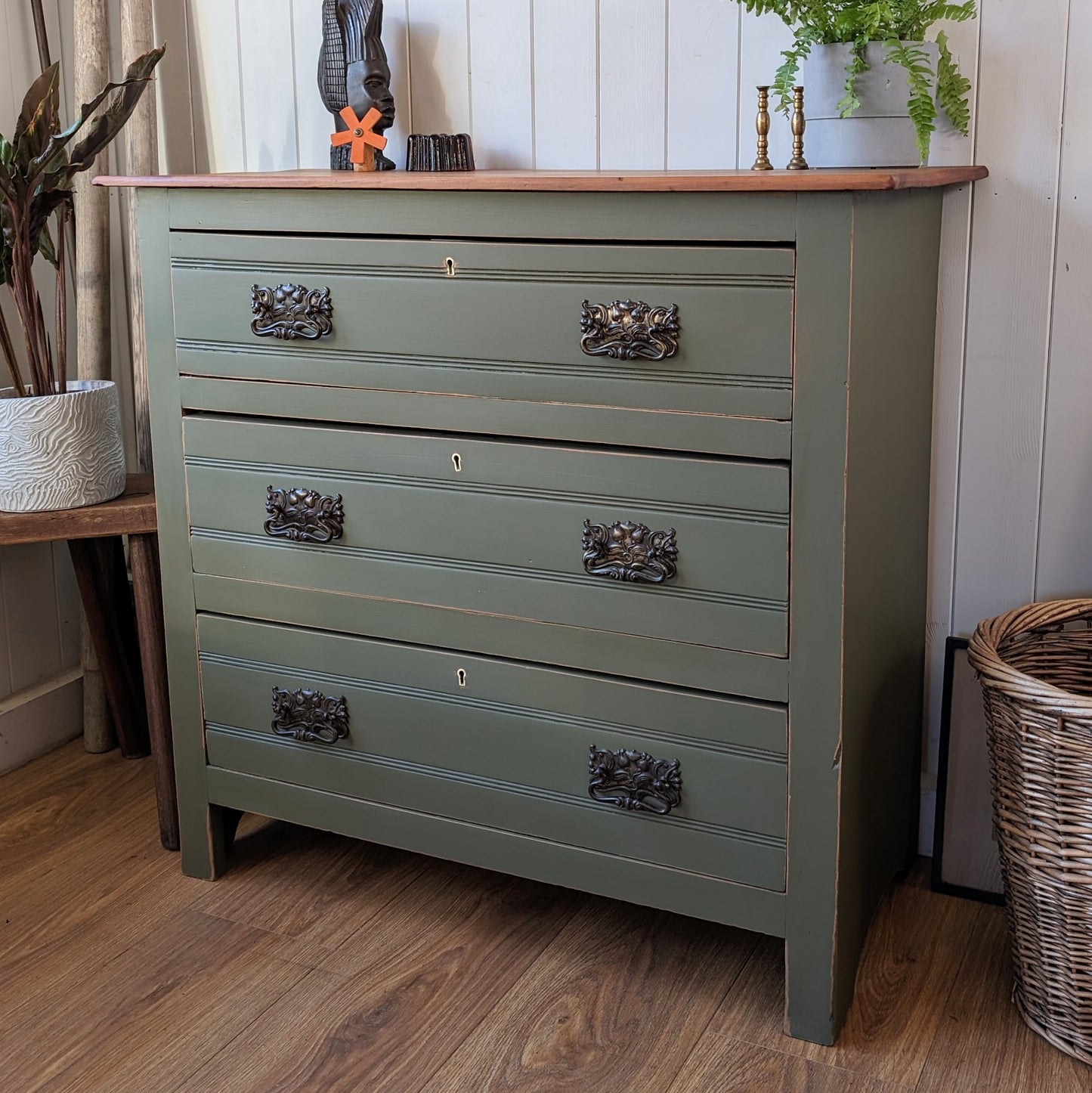 Small Antique Painted Chest of Drawers