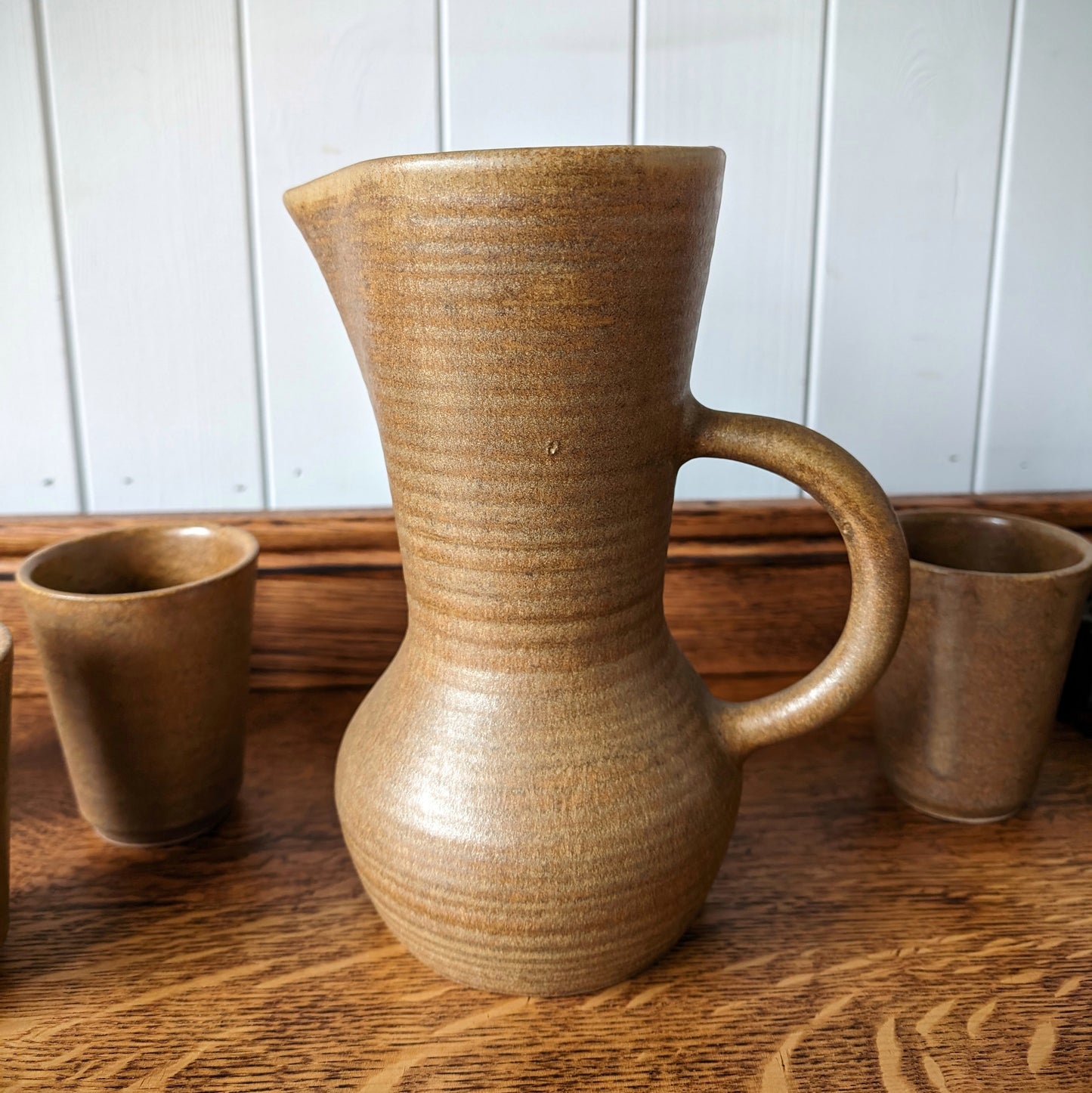 Vintage French Water Jug and Six Tumblers