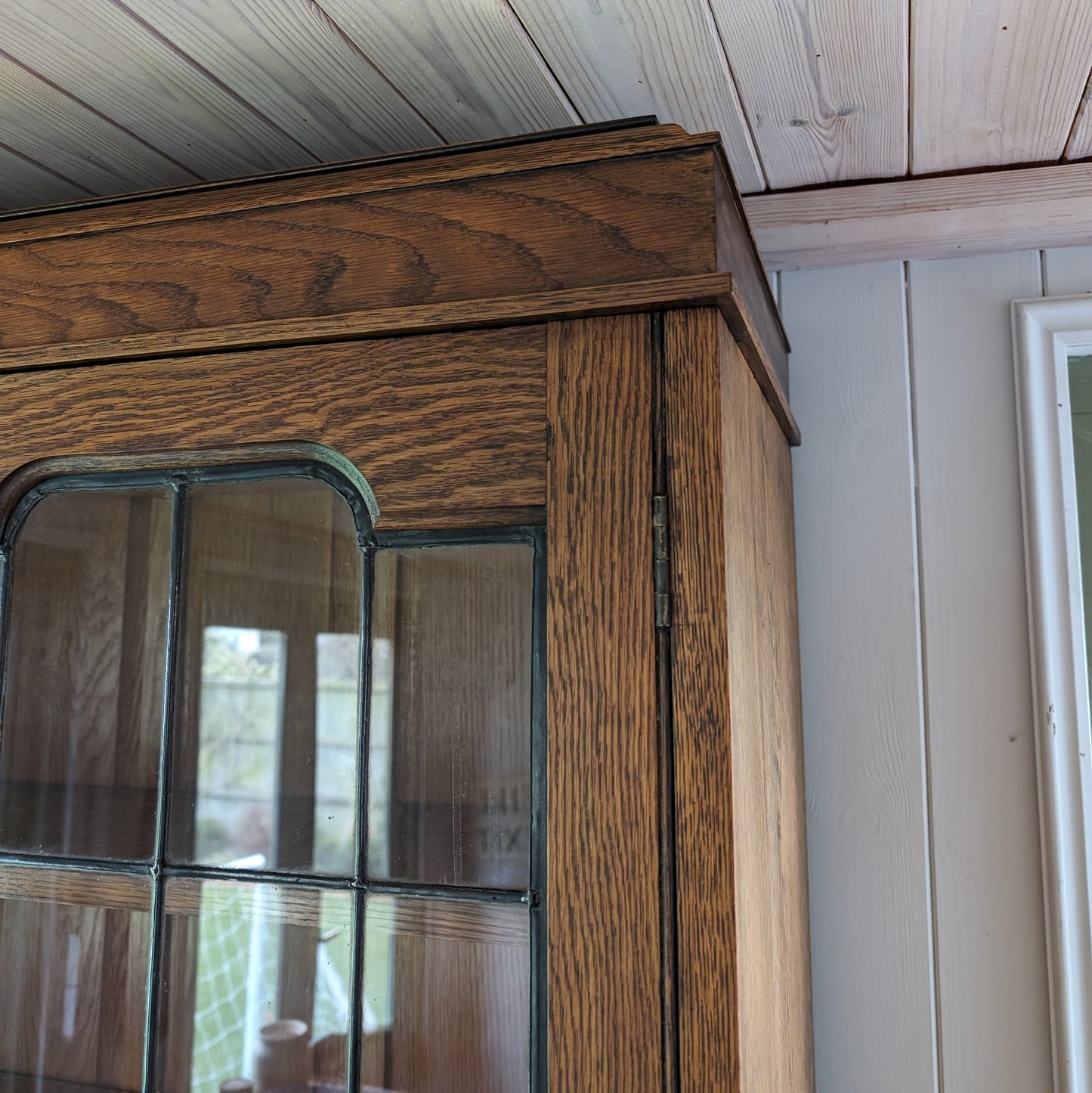 Antique Glazed Oak Bookcase