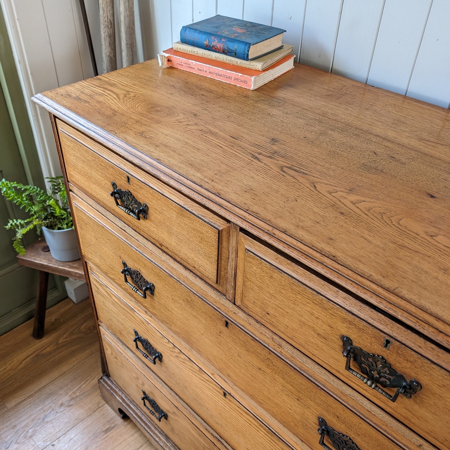 Solid Ash Antique Chest of Drawers
