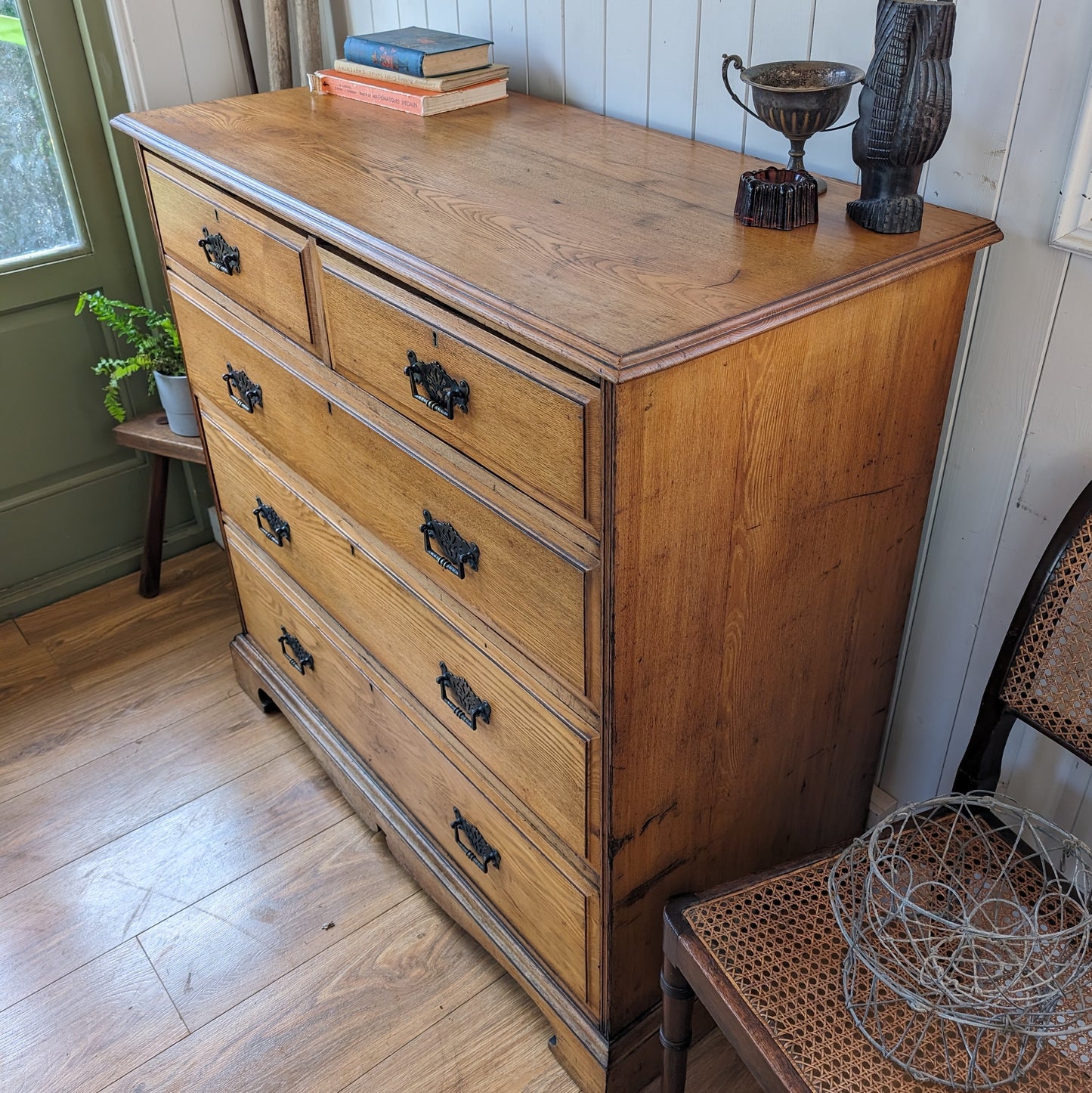 Solid Ash Antique Chest of Drawers