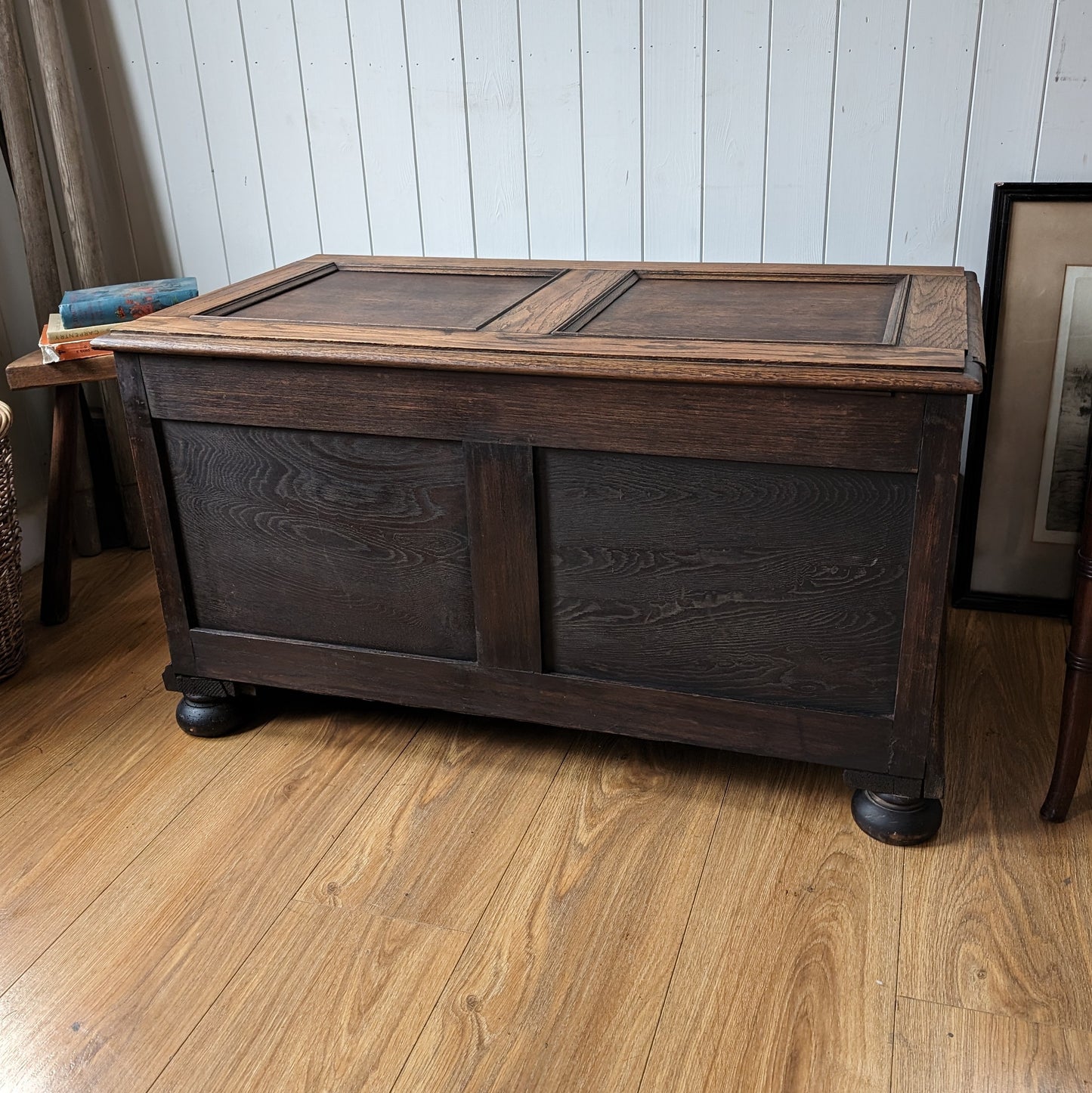 Rustic Oak Blanket Box