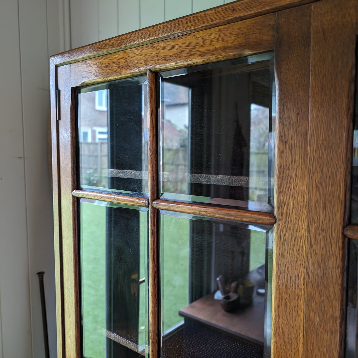 Antique Glazed Oak Bookcase