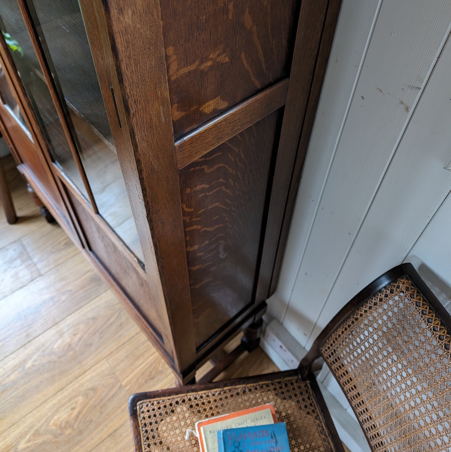 Antique Glazed Oak Bookcase