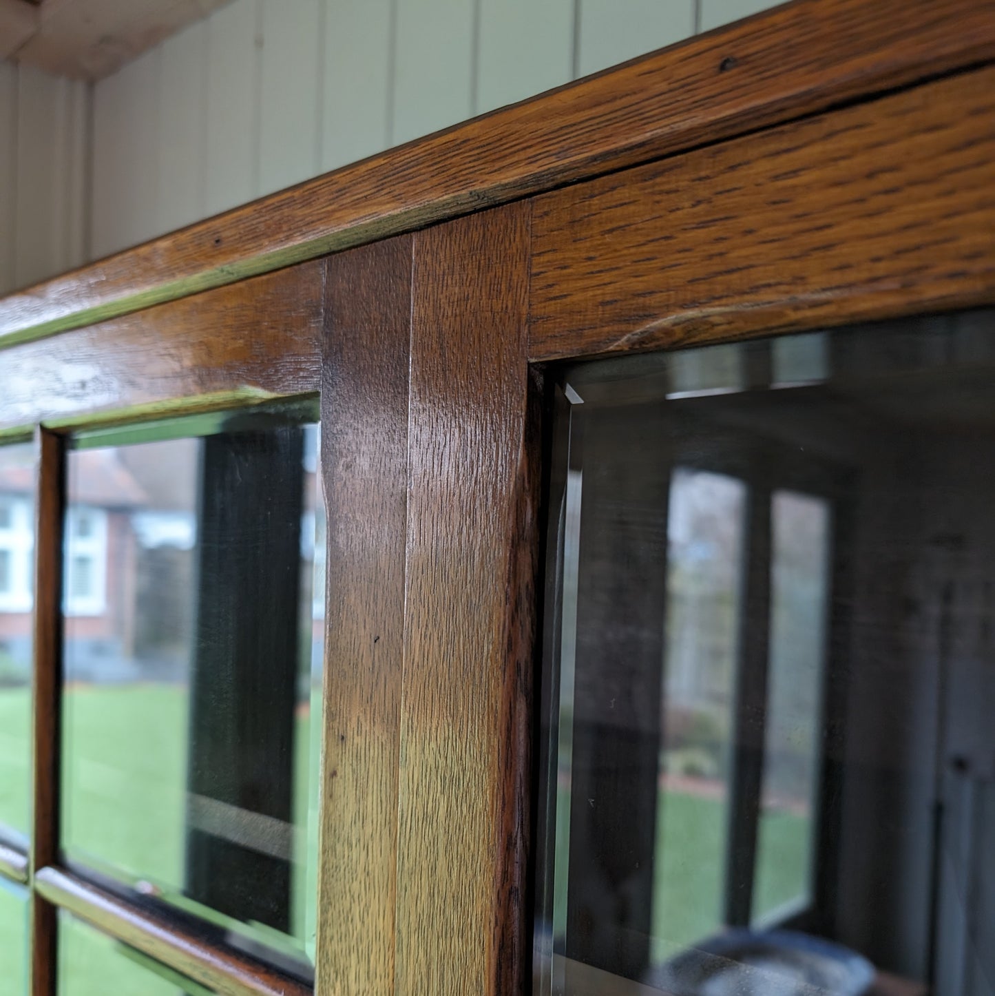 Antique Glazed Oak Bookcase