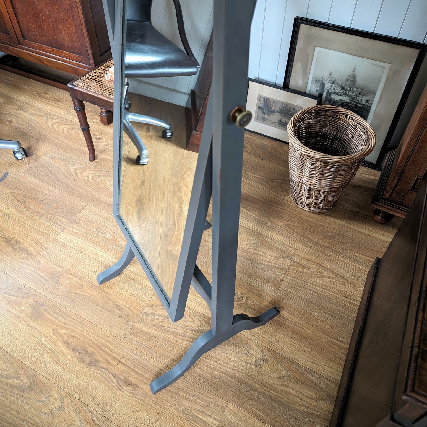 Painted Cheval Mirror