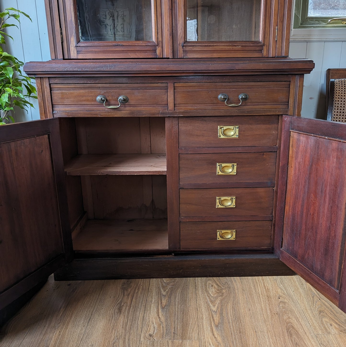 Antique Glazed Bookcase
