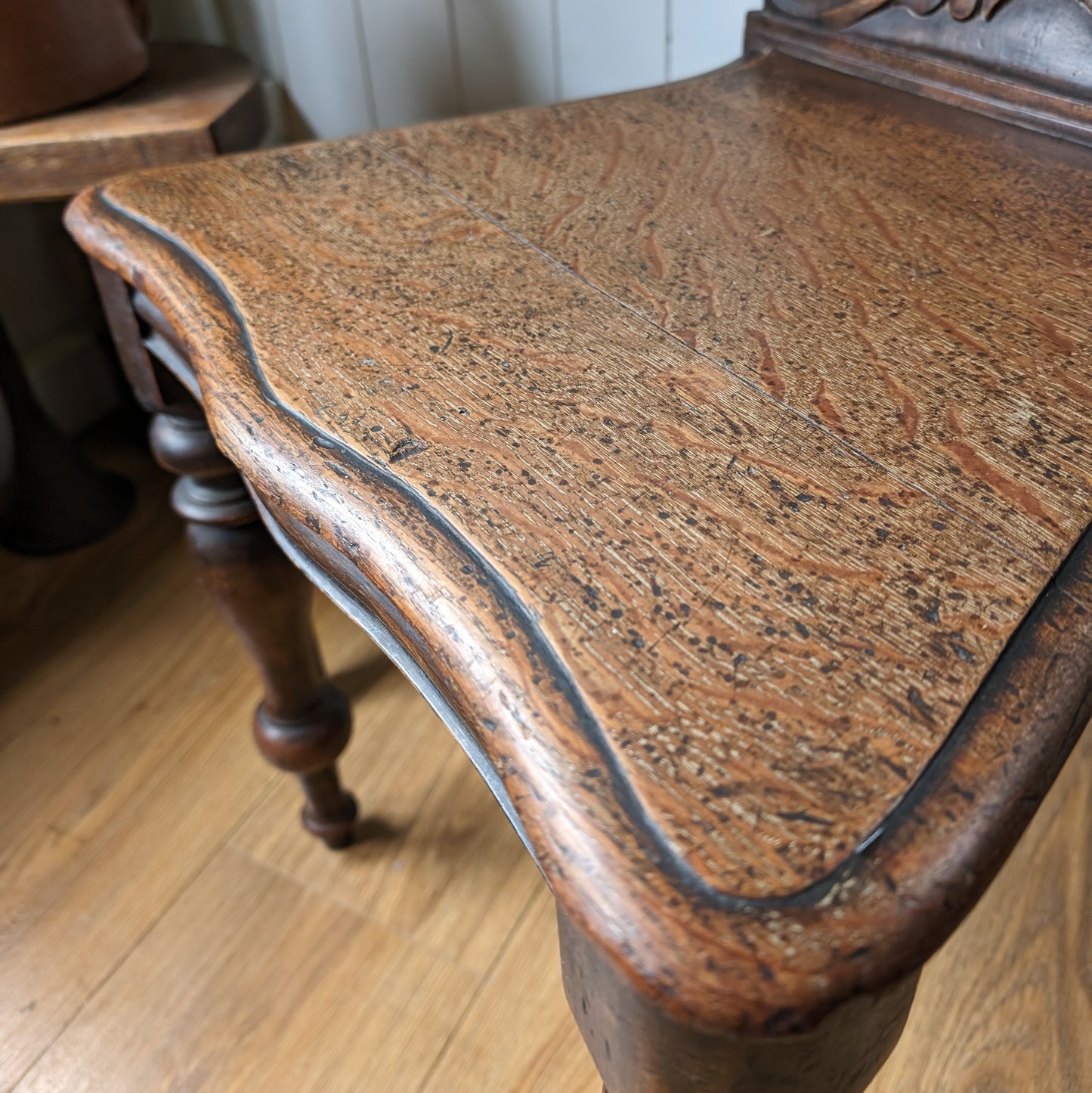 Antique Shield Back Hall Chair