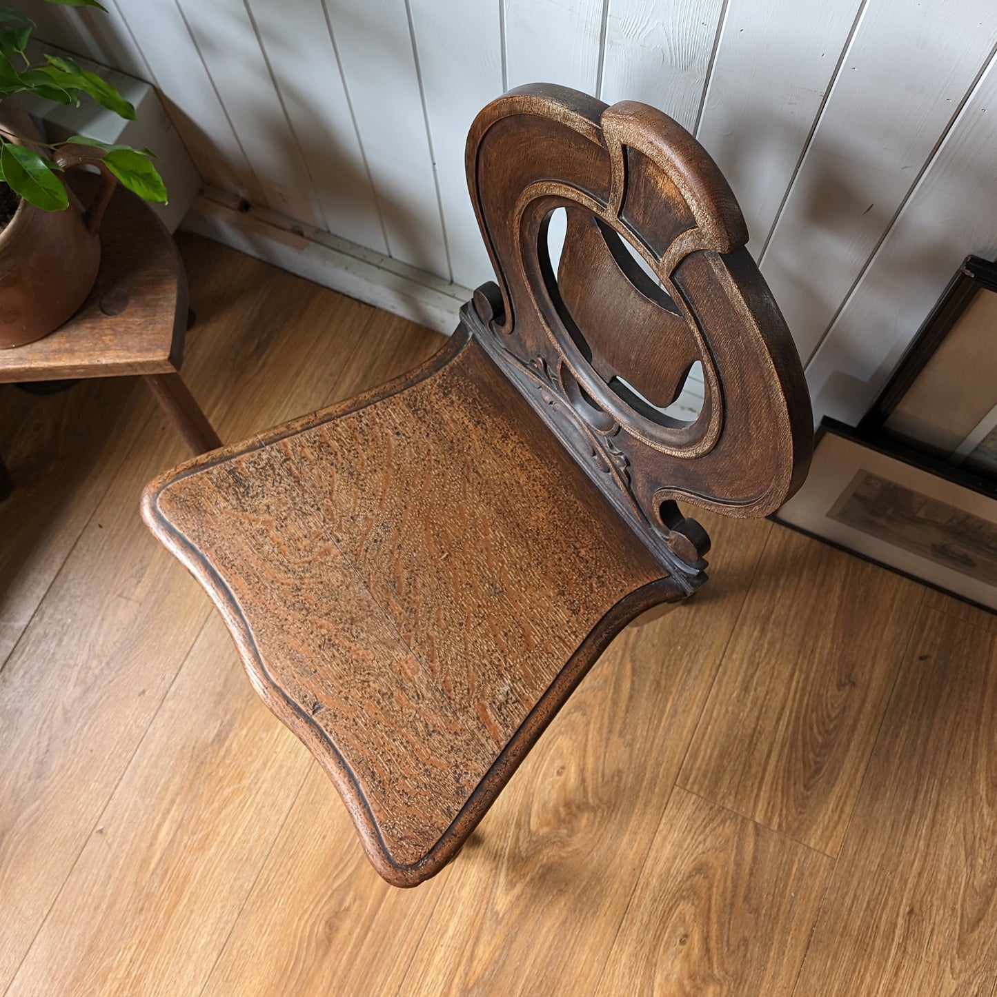 Antique Shield Back Hall Chair