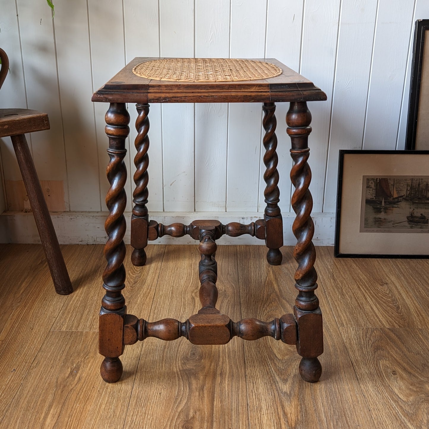 Antique Cane Stool