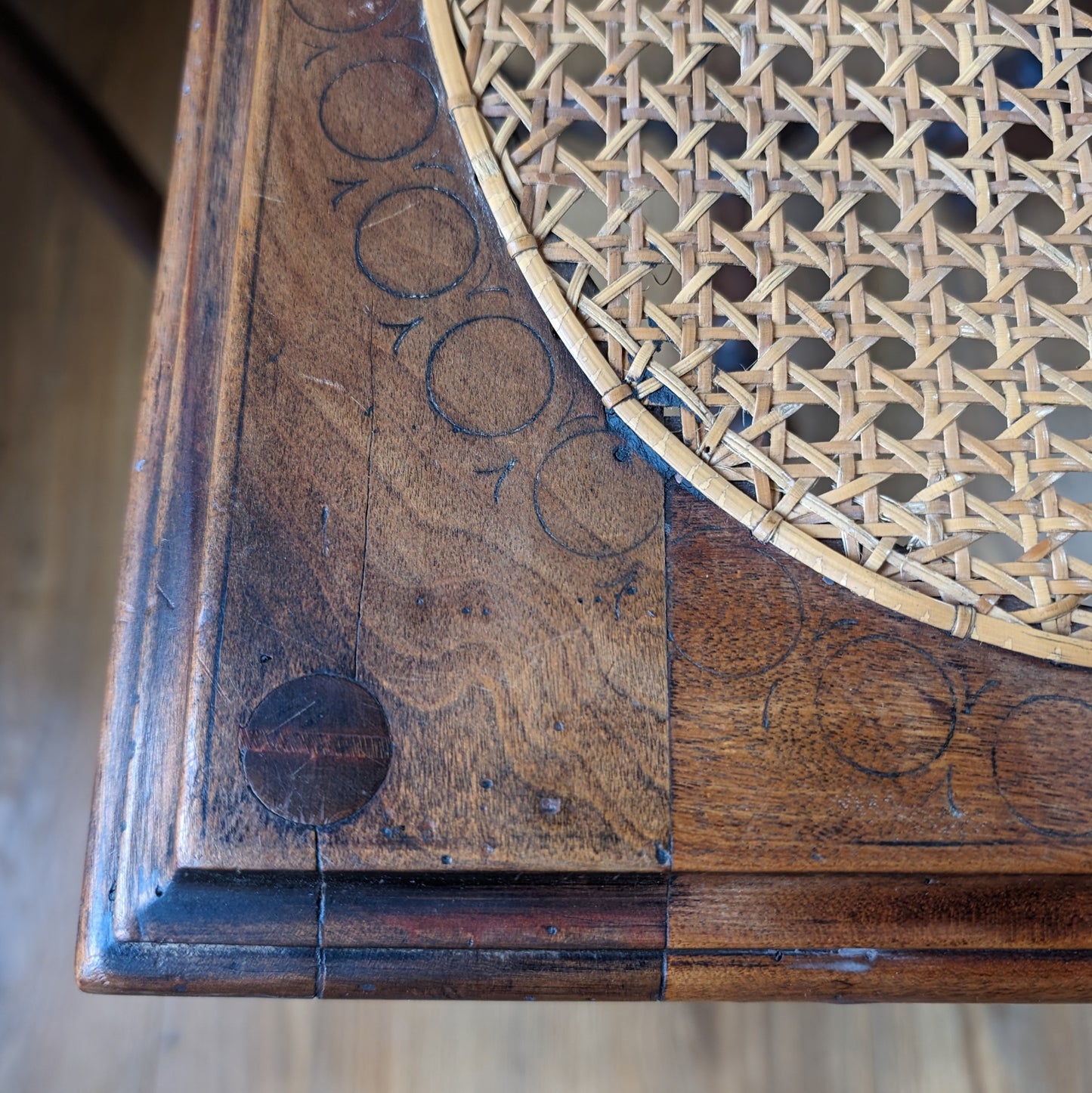 Antique Cane Stool