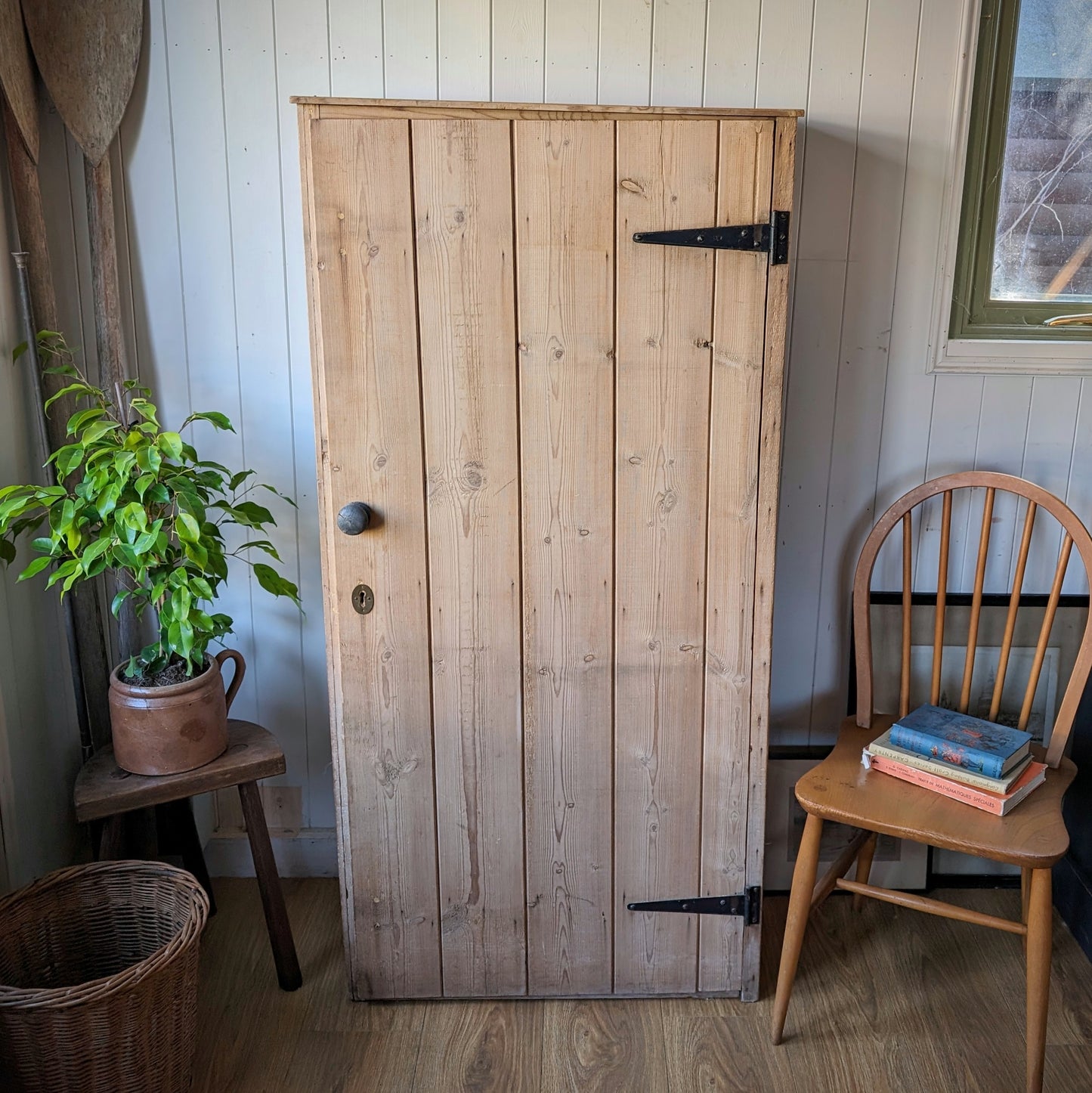 Tall Victorian Pine Cupboard