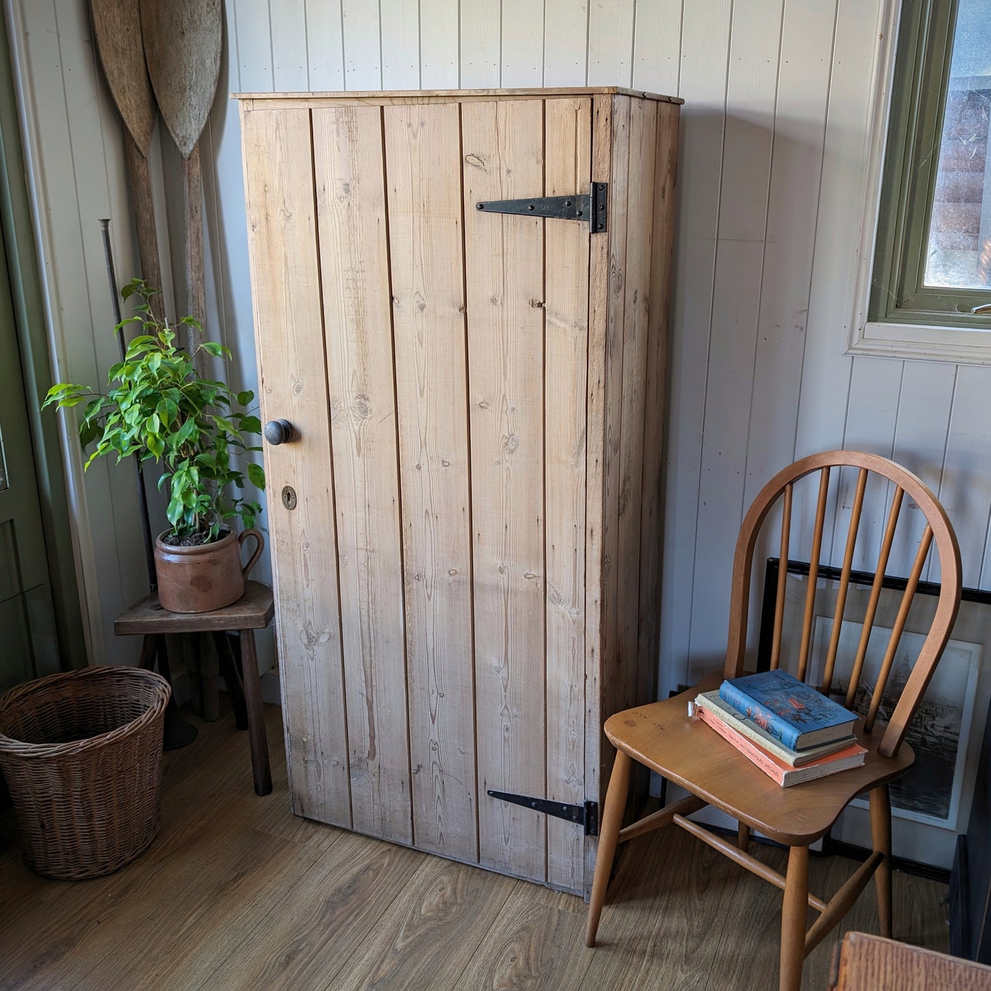 Tall Victorian Pine Cupboard
