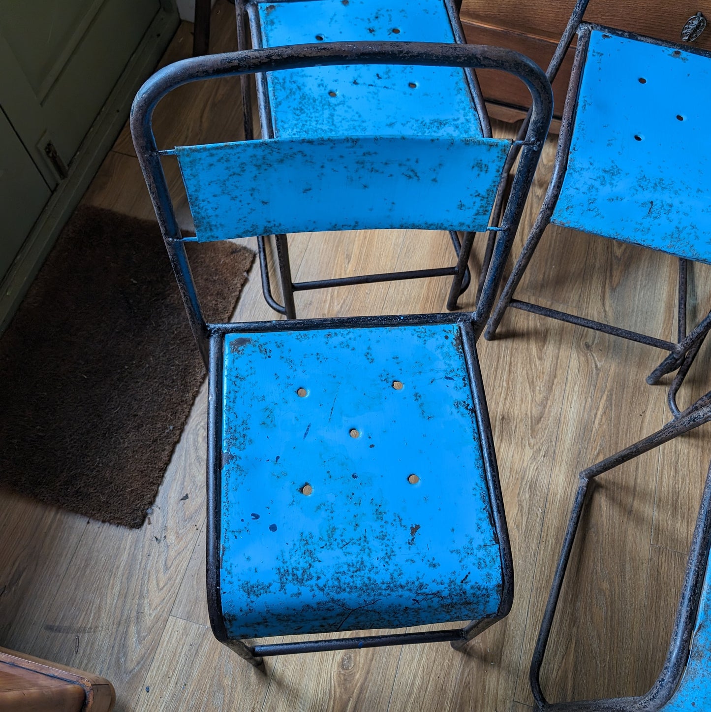 Vintage Industrial Stacking Chairs