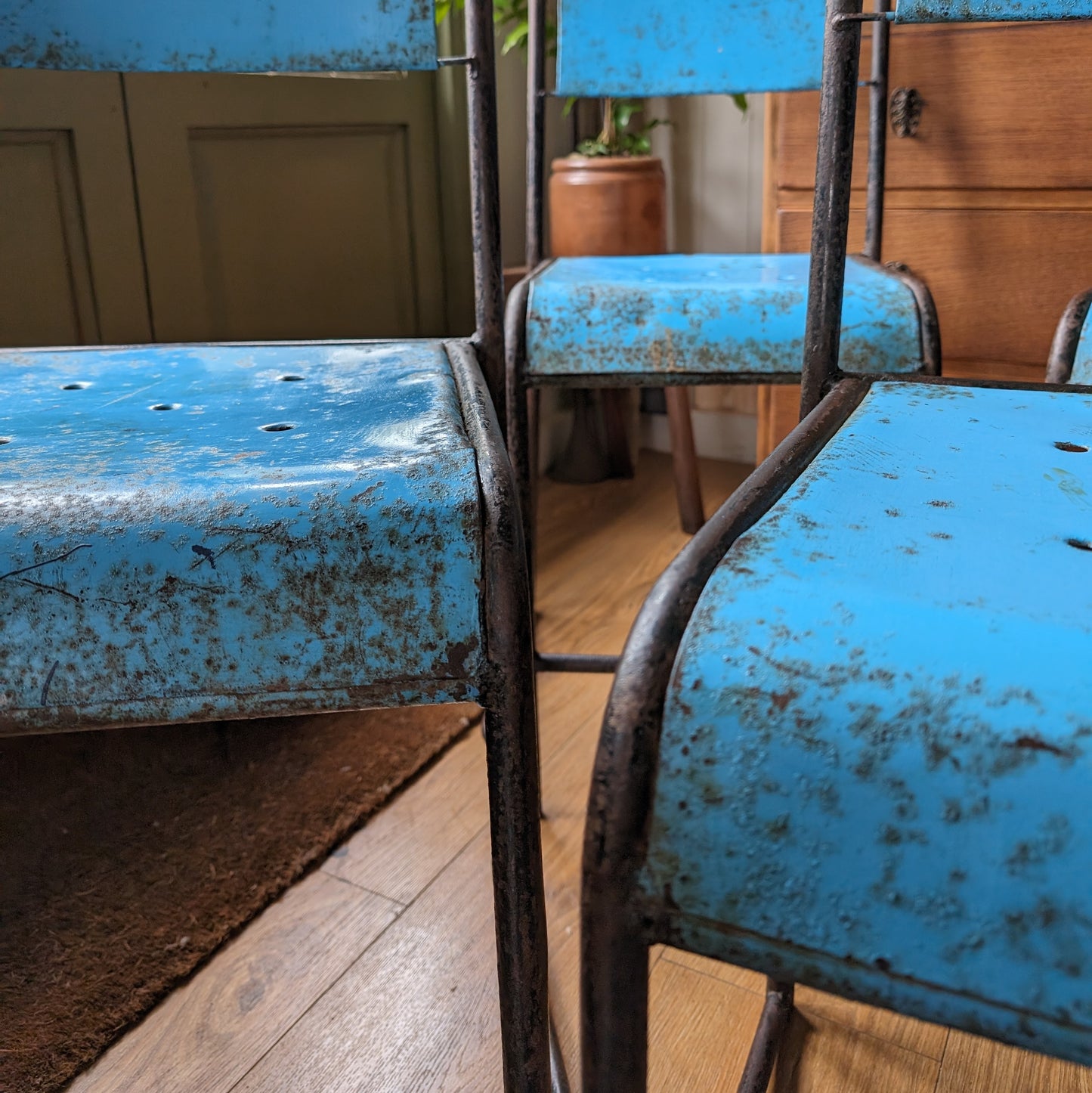 Vintage Industrial Stacking Chairs