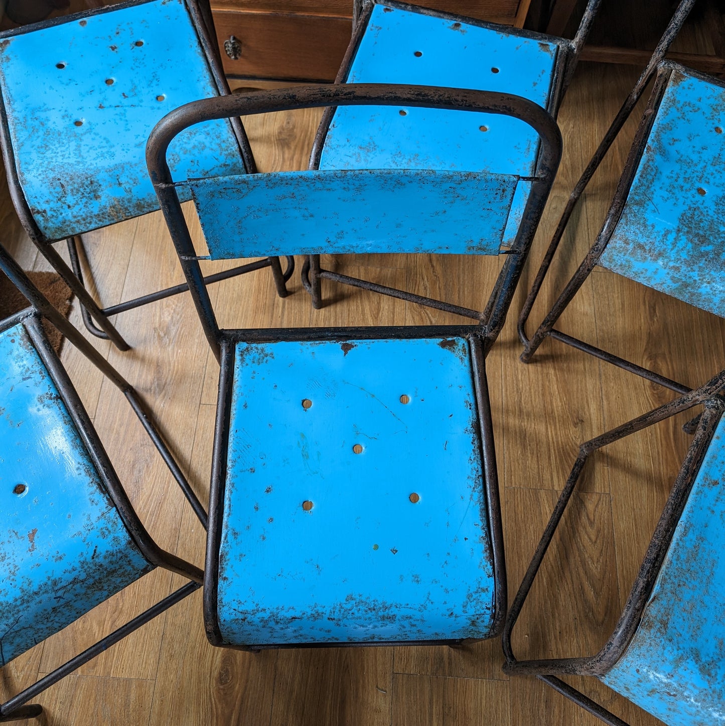 Vintage Industrial Stacking Chairs