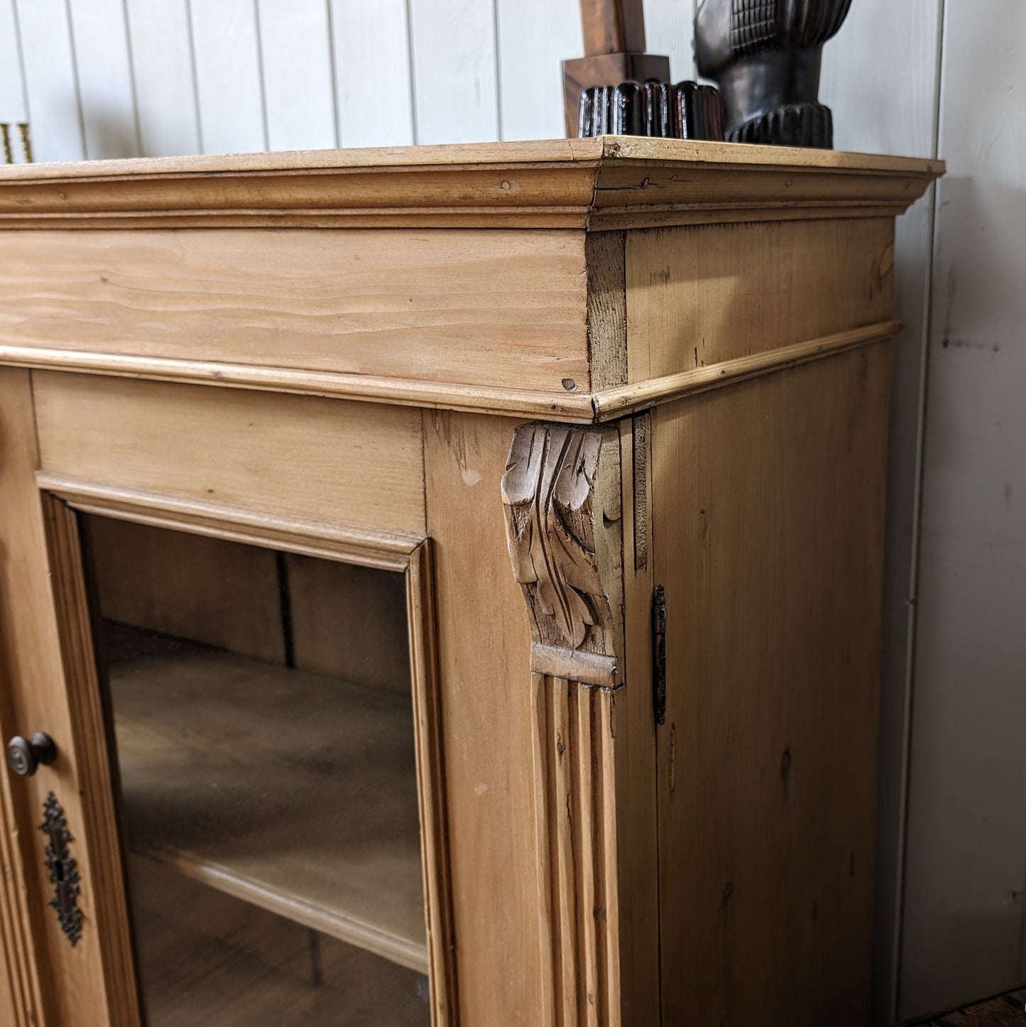Rustic French Antique Glazed Cupboard