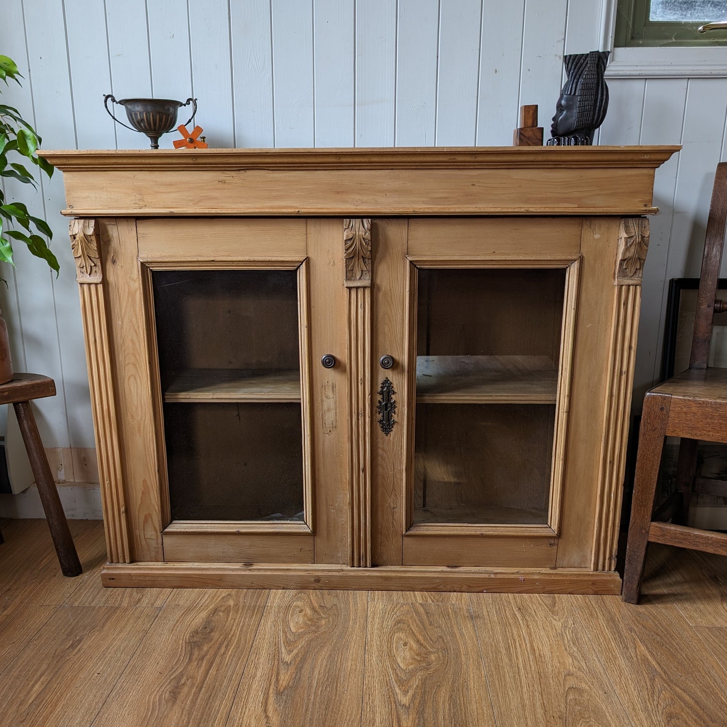 Rustic French Antique Glazed Cupboard