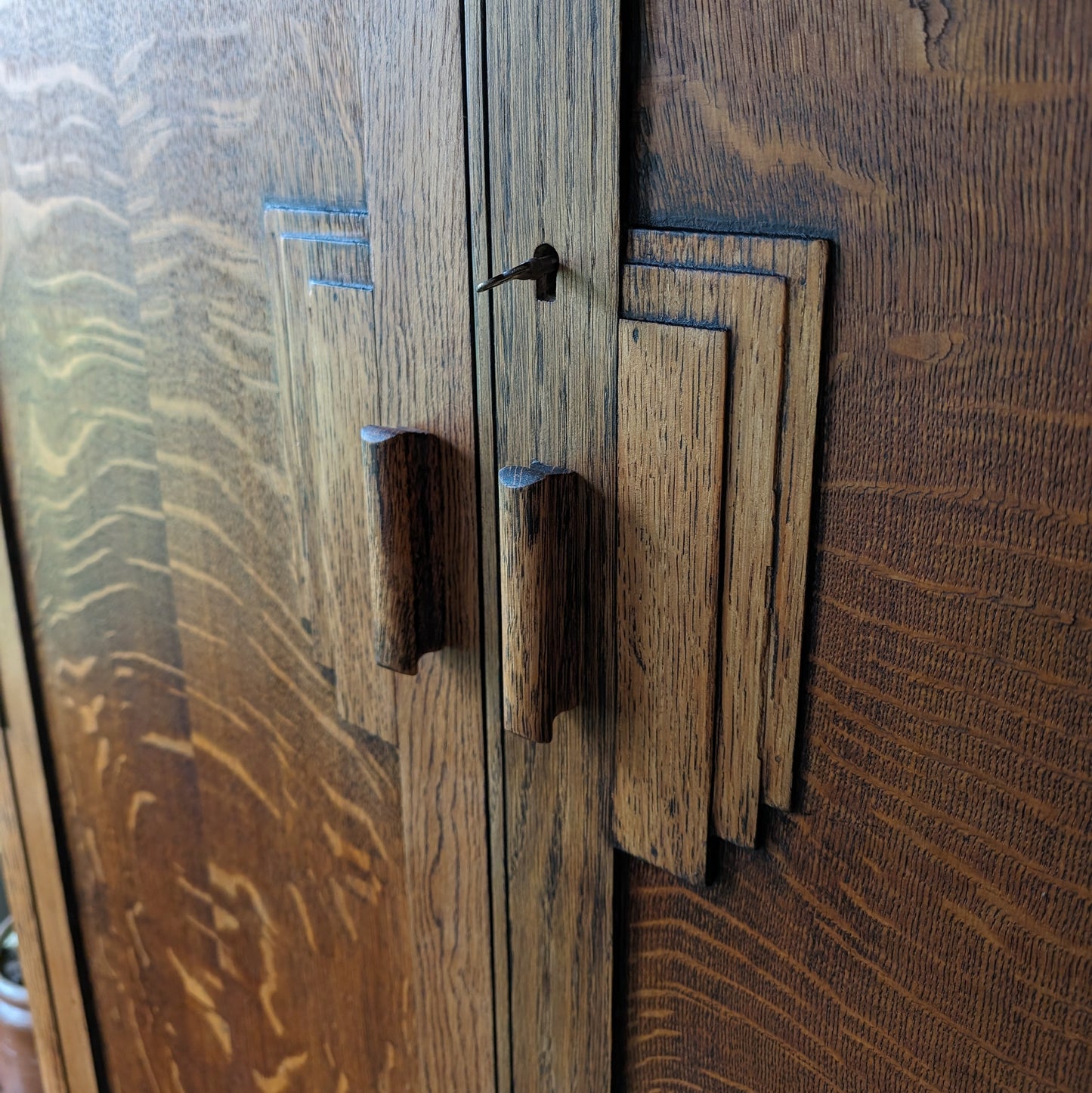 1930s Art Deco Oak Wardrobe