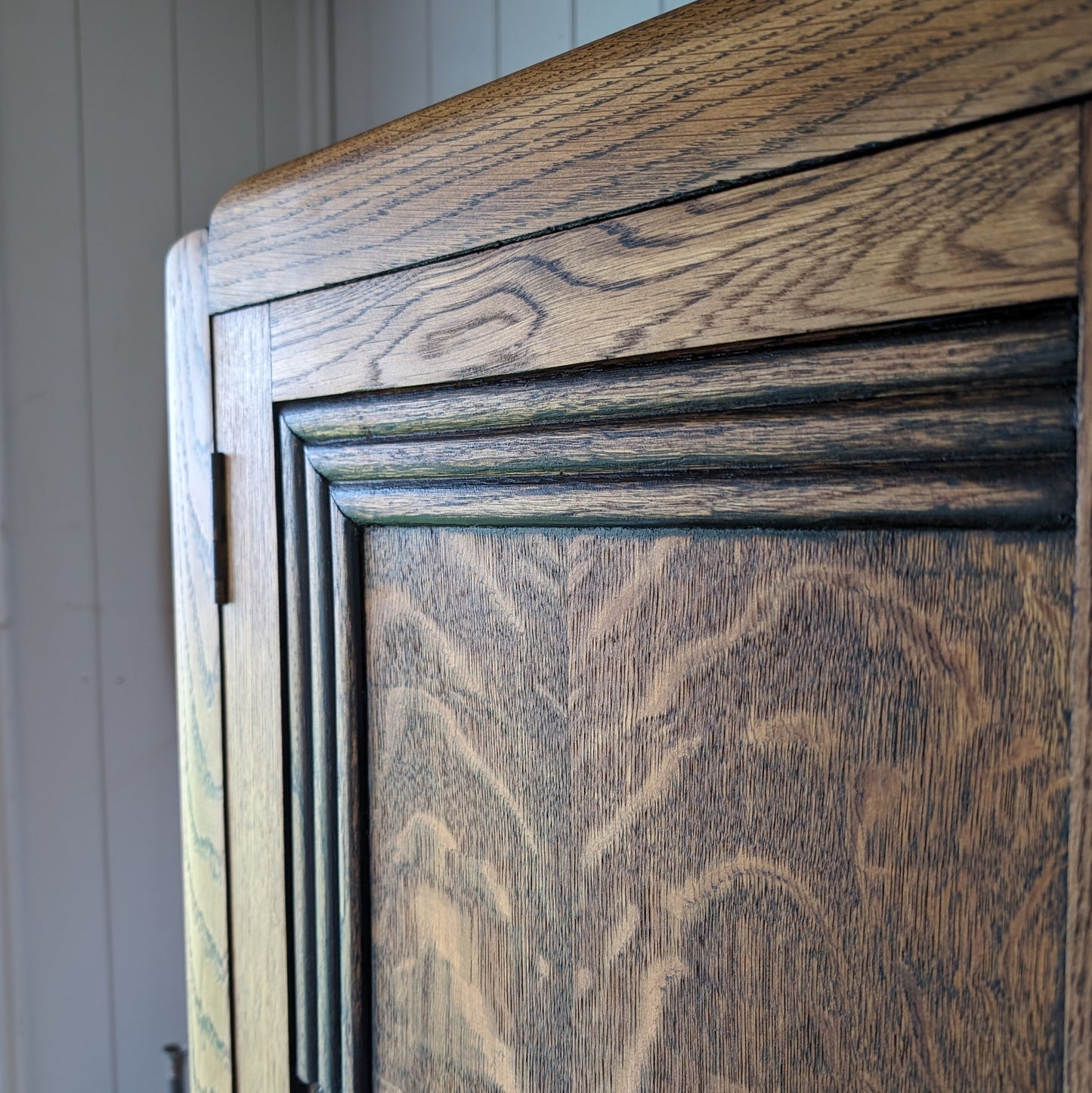 1930s Art Deco Oak Wardrobe