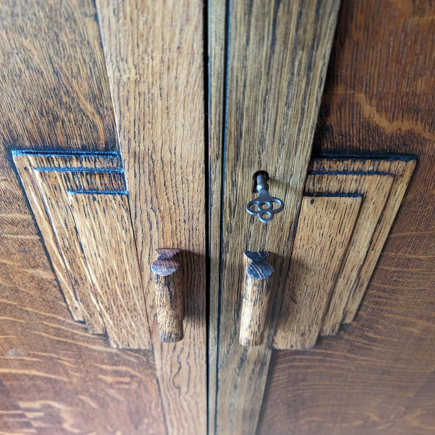 1930s Art Deco Oak Wardrobe