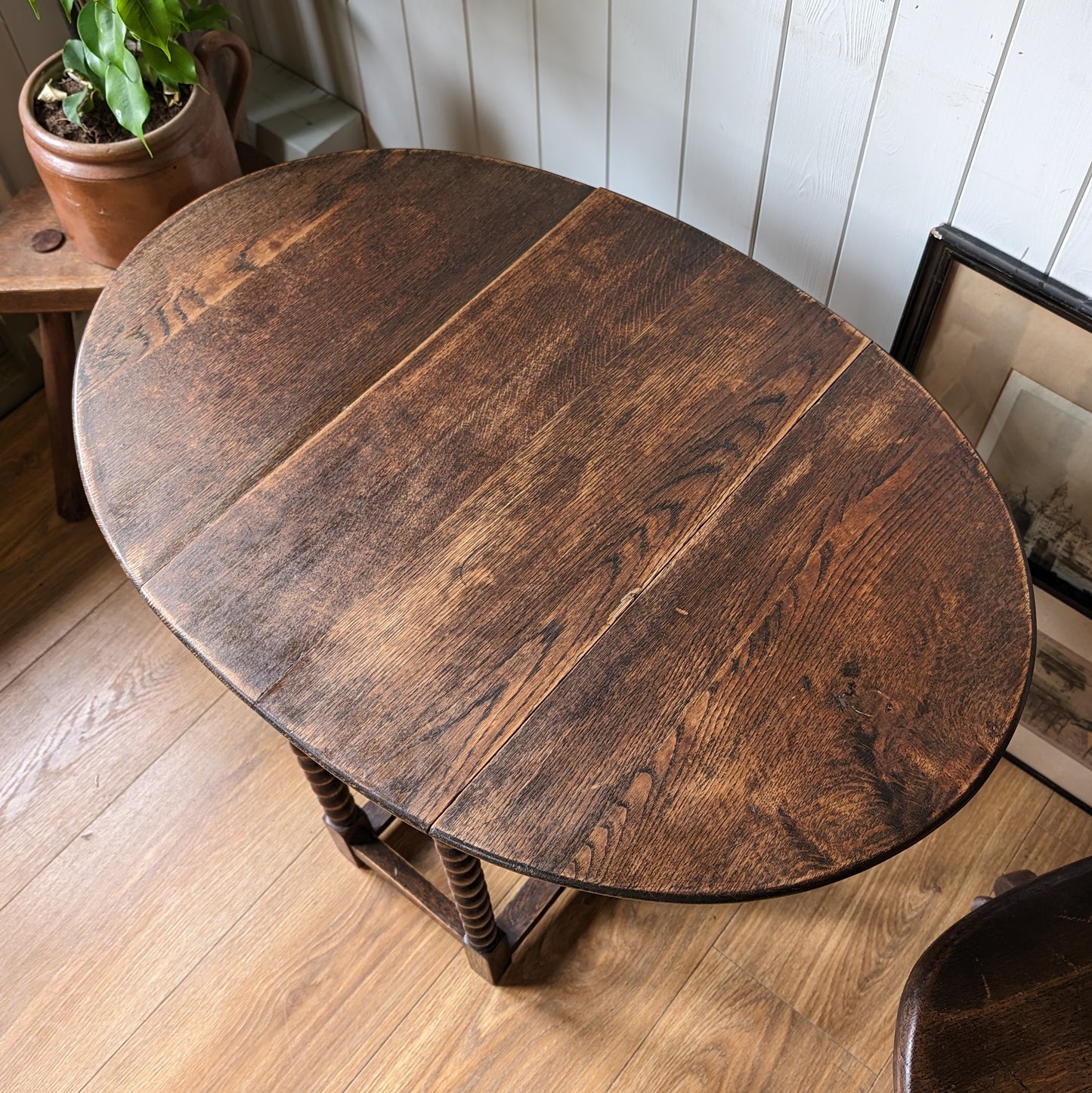 Antique Bobbin Leg Side Table