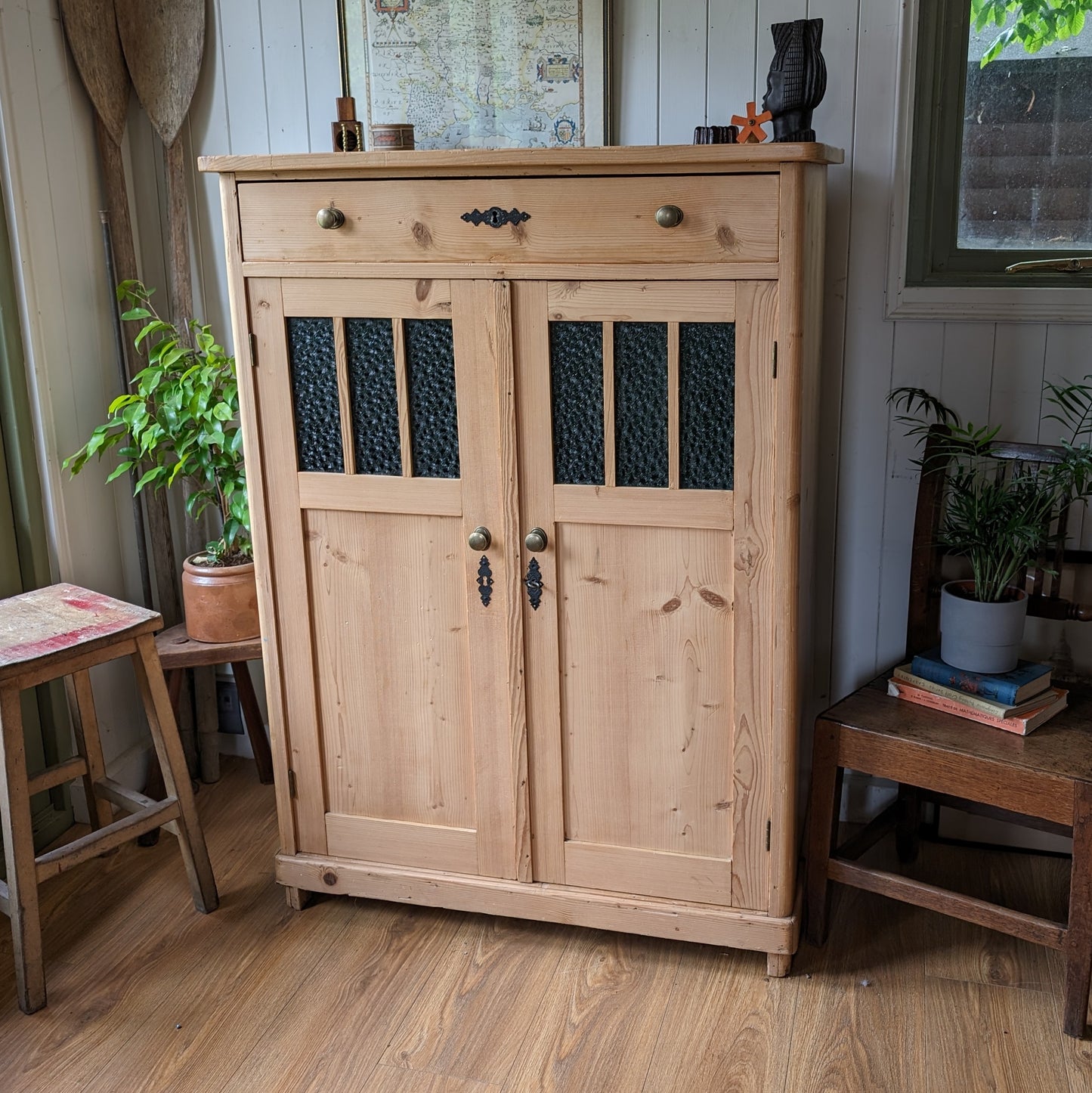 Antique Continental Pine Cupboard