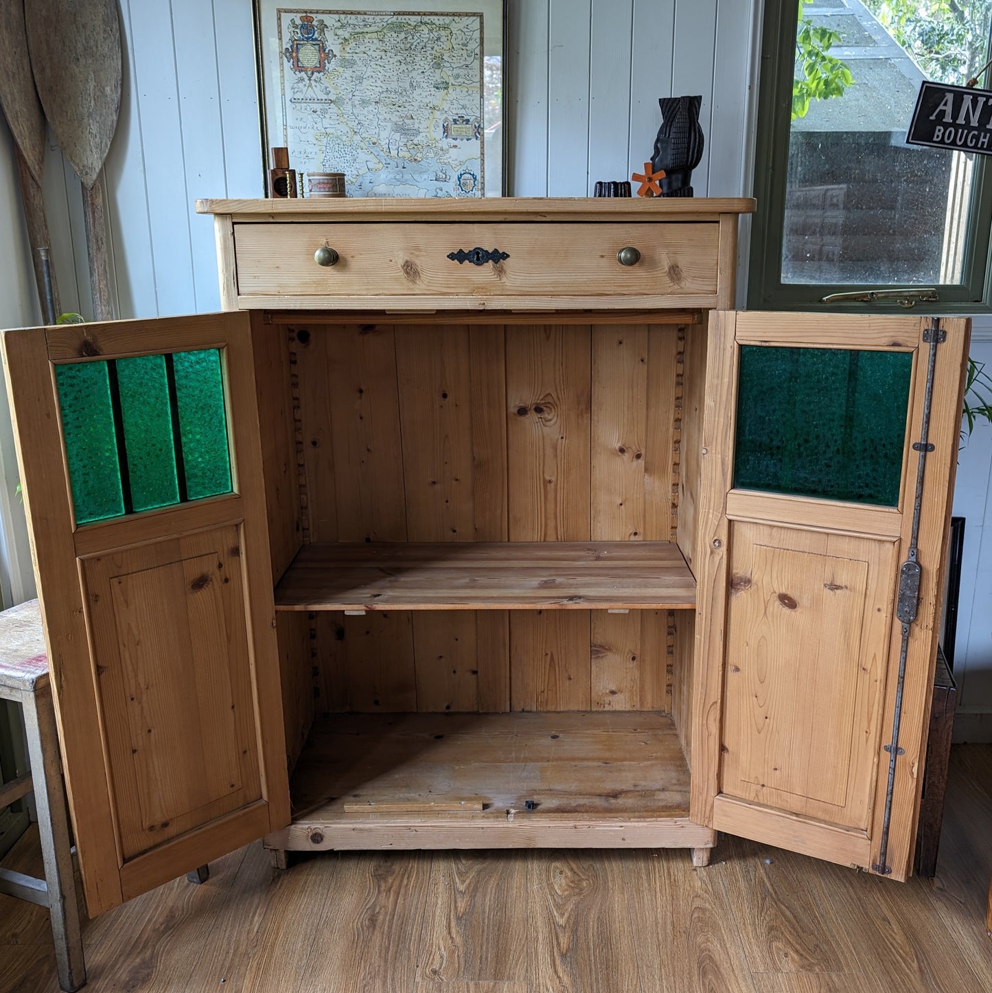 Antique Continental Pine Cupboard