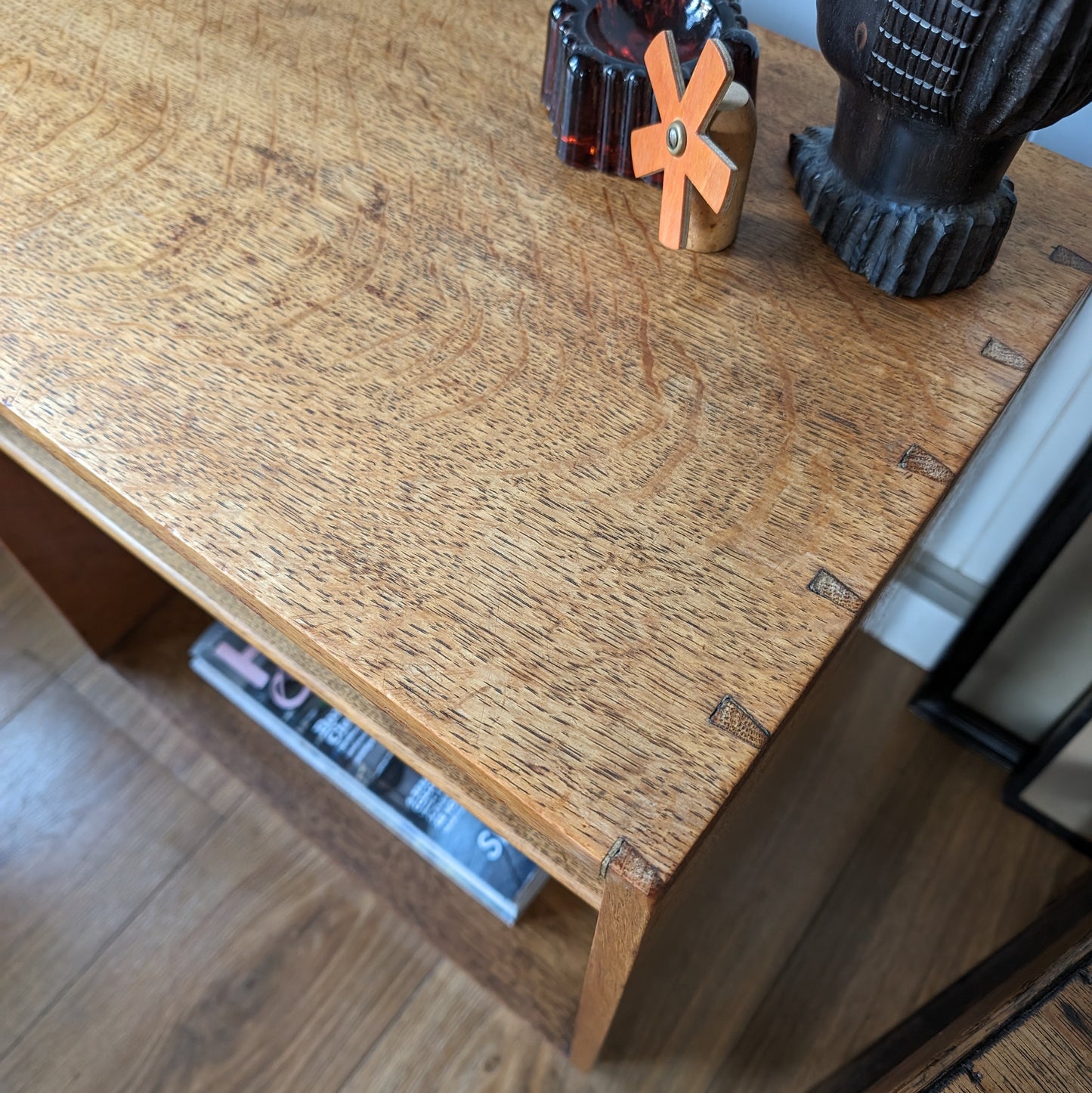 Vintage Oak Cabinet with Shelf