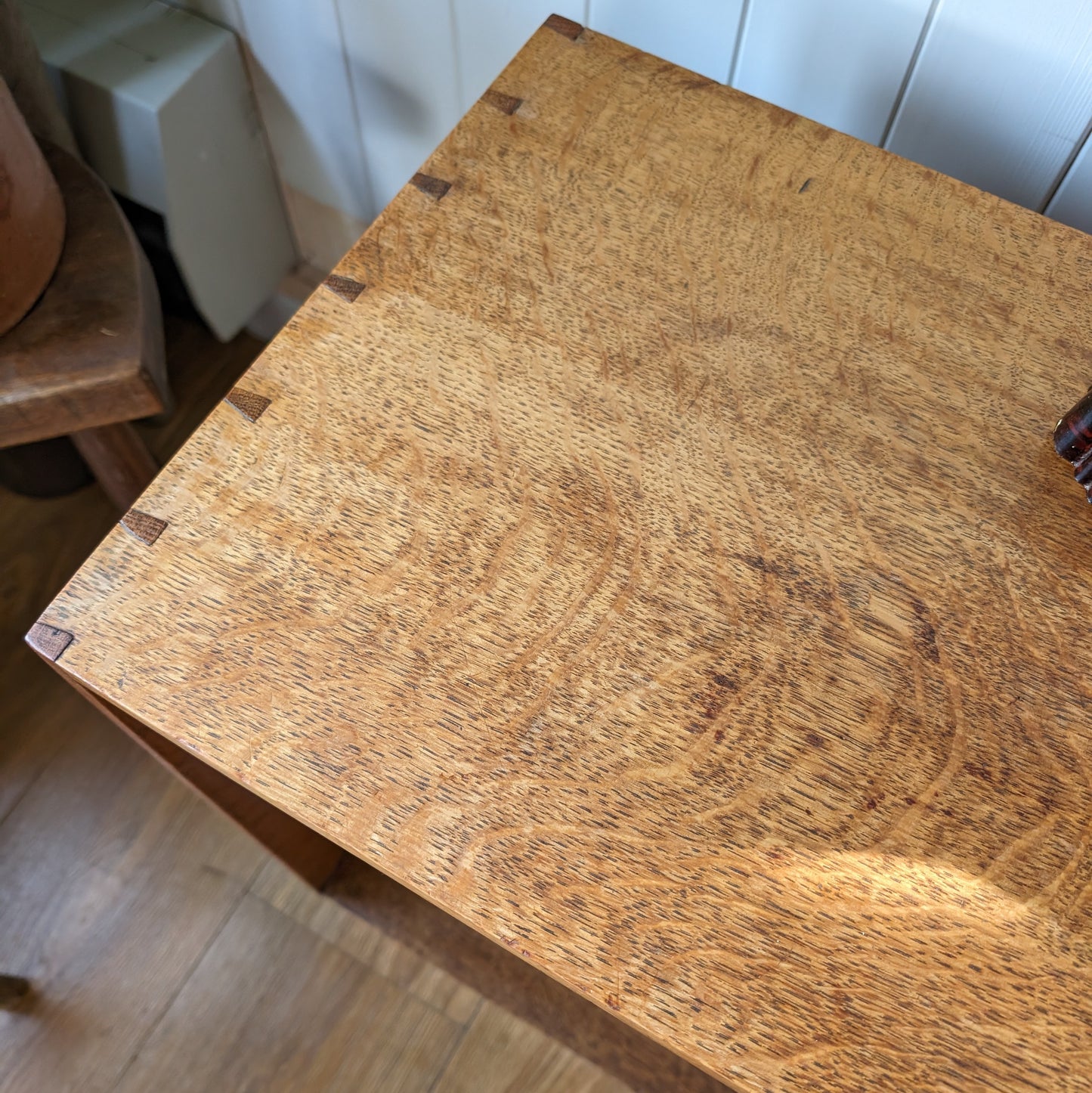 Vintage Oak Cabinet with Shelf