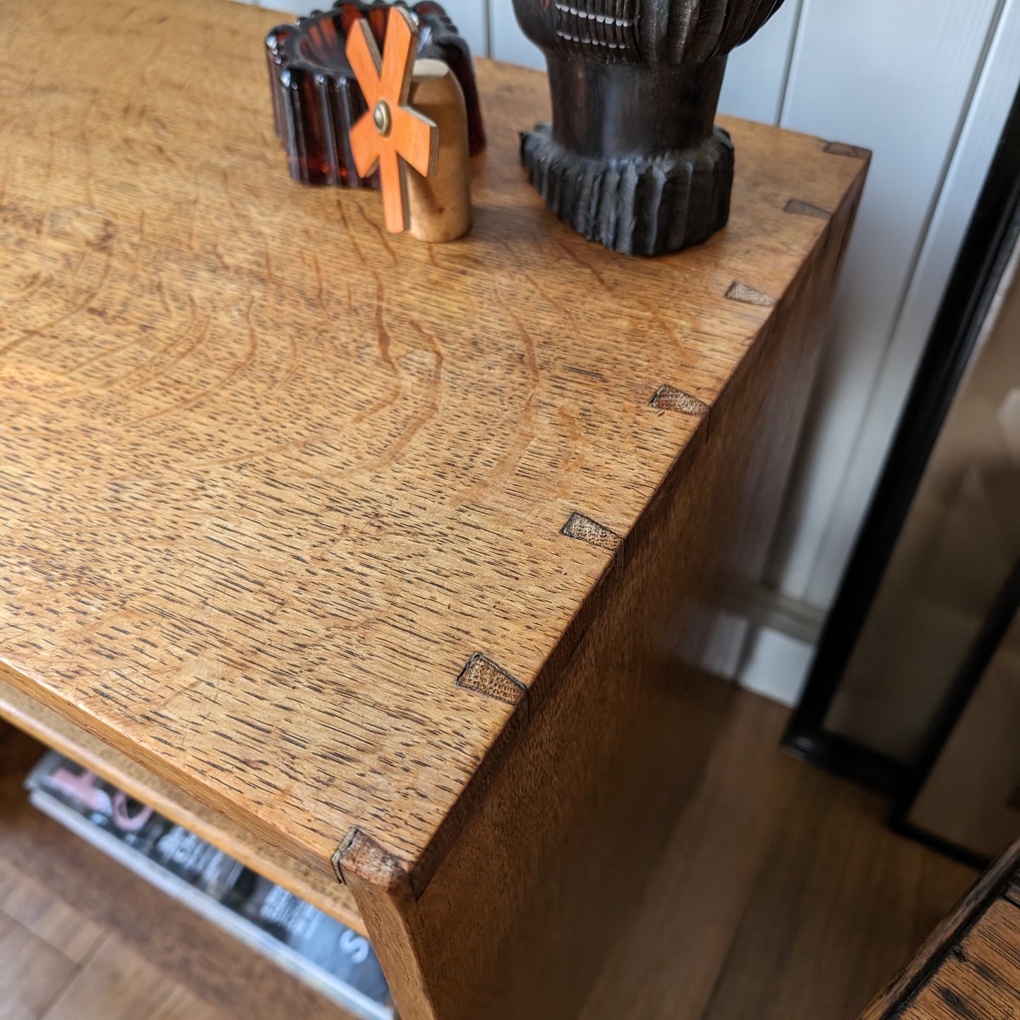 Vintage Oak Cabinet with Shelf