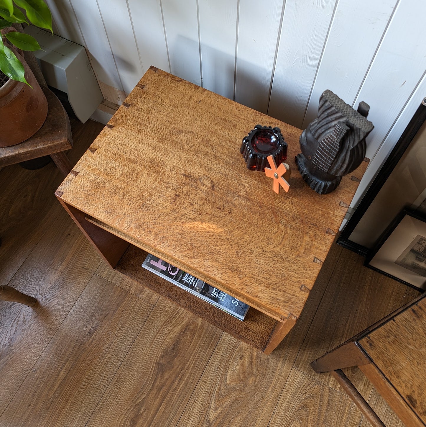 Vintage Oak Cabinet with Shelf