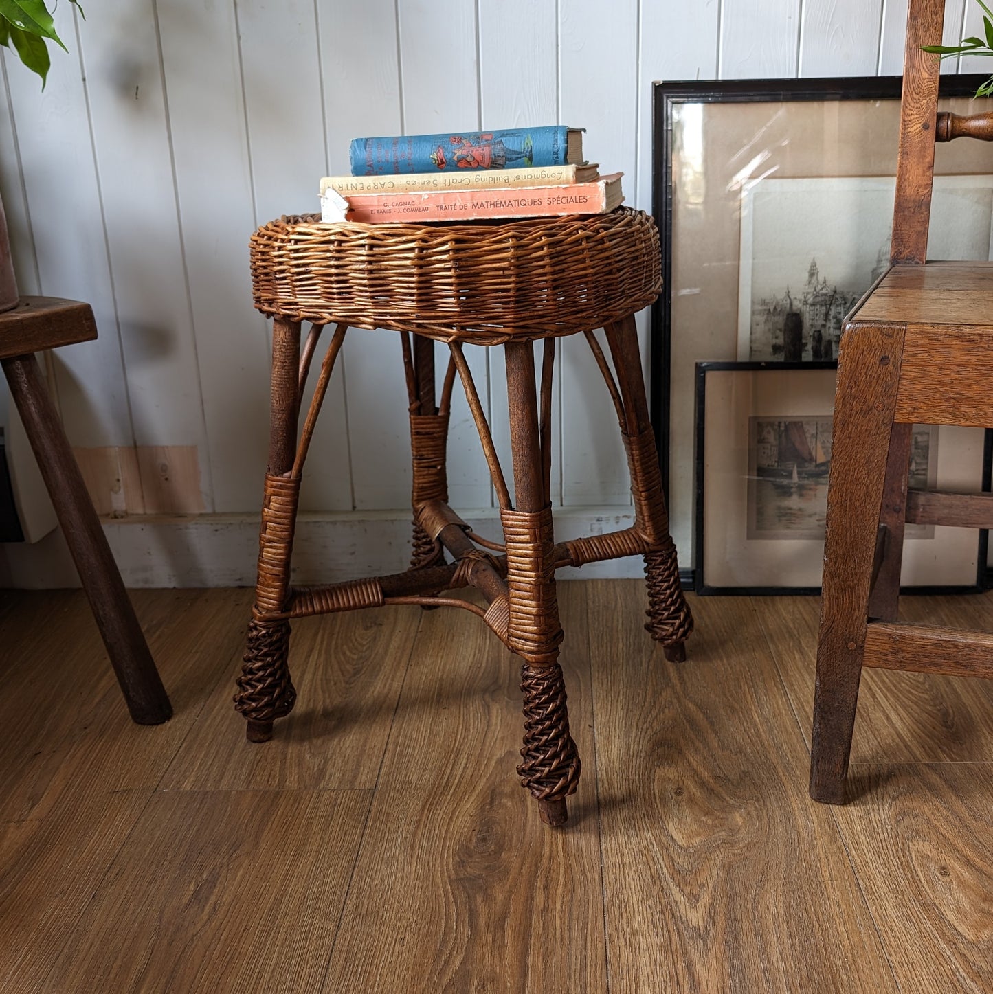 Vintage Bamboo Stool