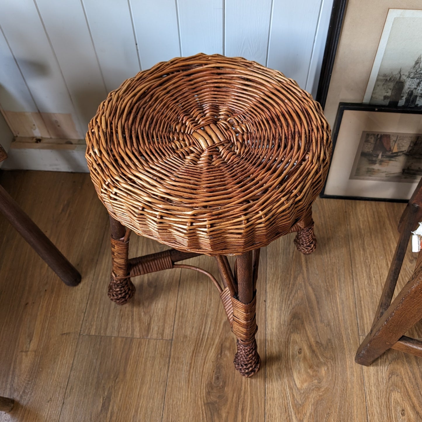 Vintage Bamboo Stool