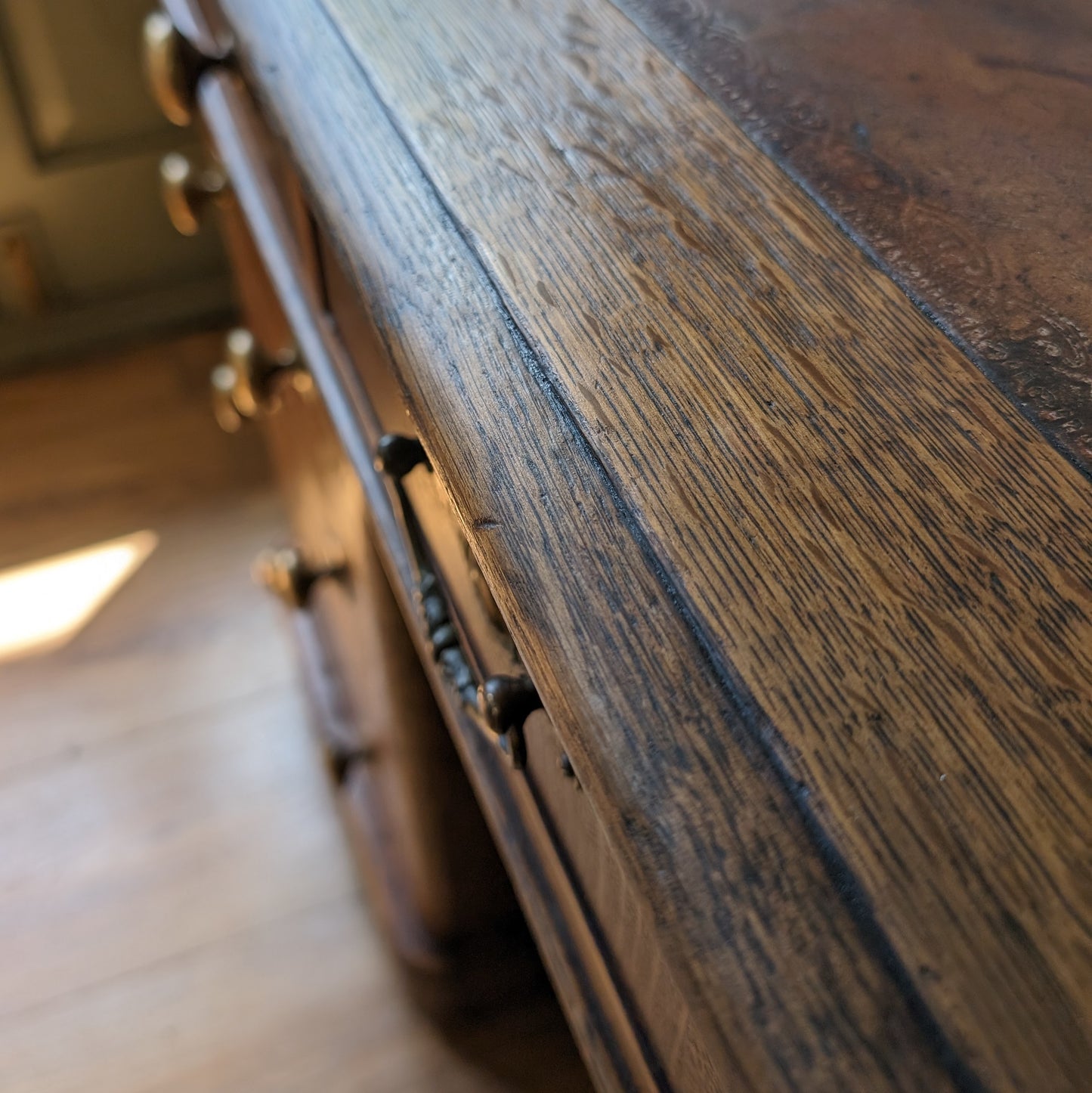 Victorian Oak Twin Pedestal Desk