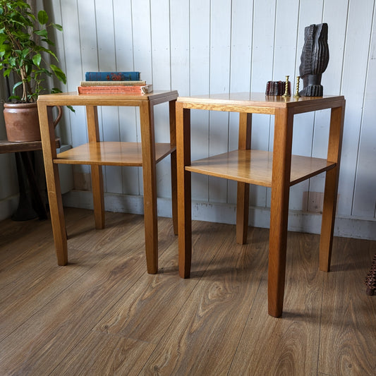 Pair of Ministry of Defence Oak Side Tables
