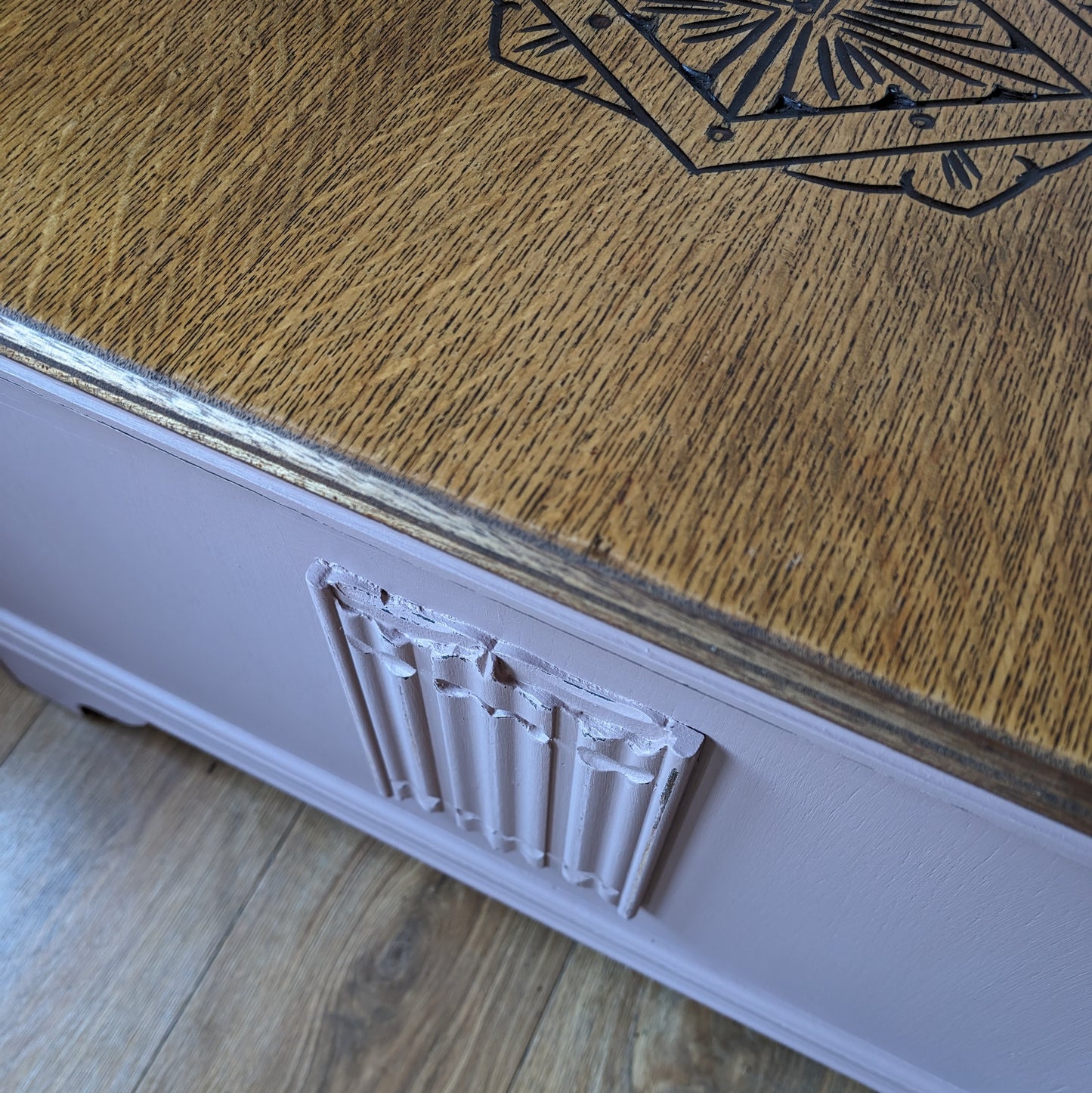 Painted Vintage Blanket Box