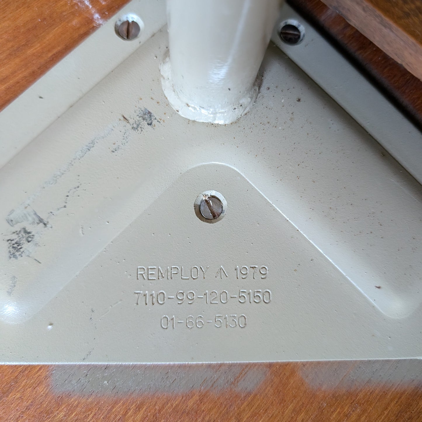 1970s Steel Ministry of Defence Desk